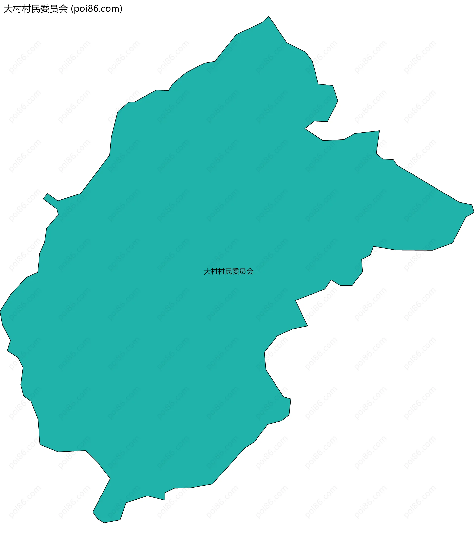 大村村民委员会边界地图