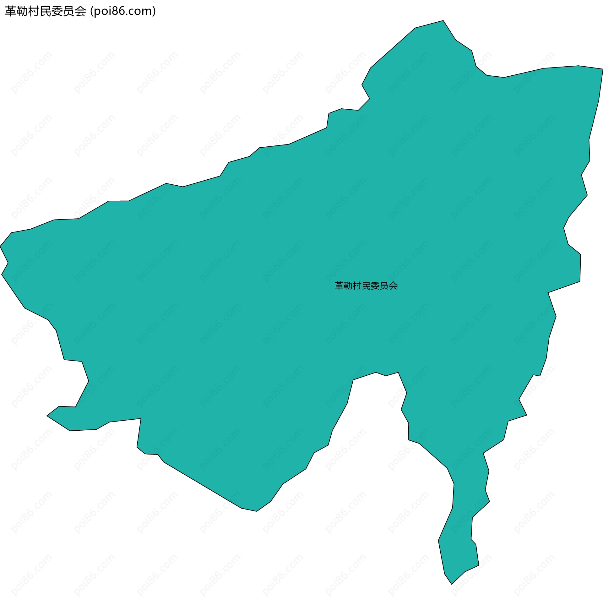 革勒村民委员会边界地图