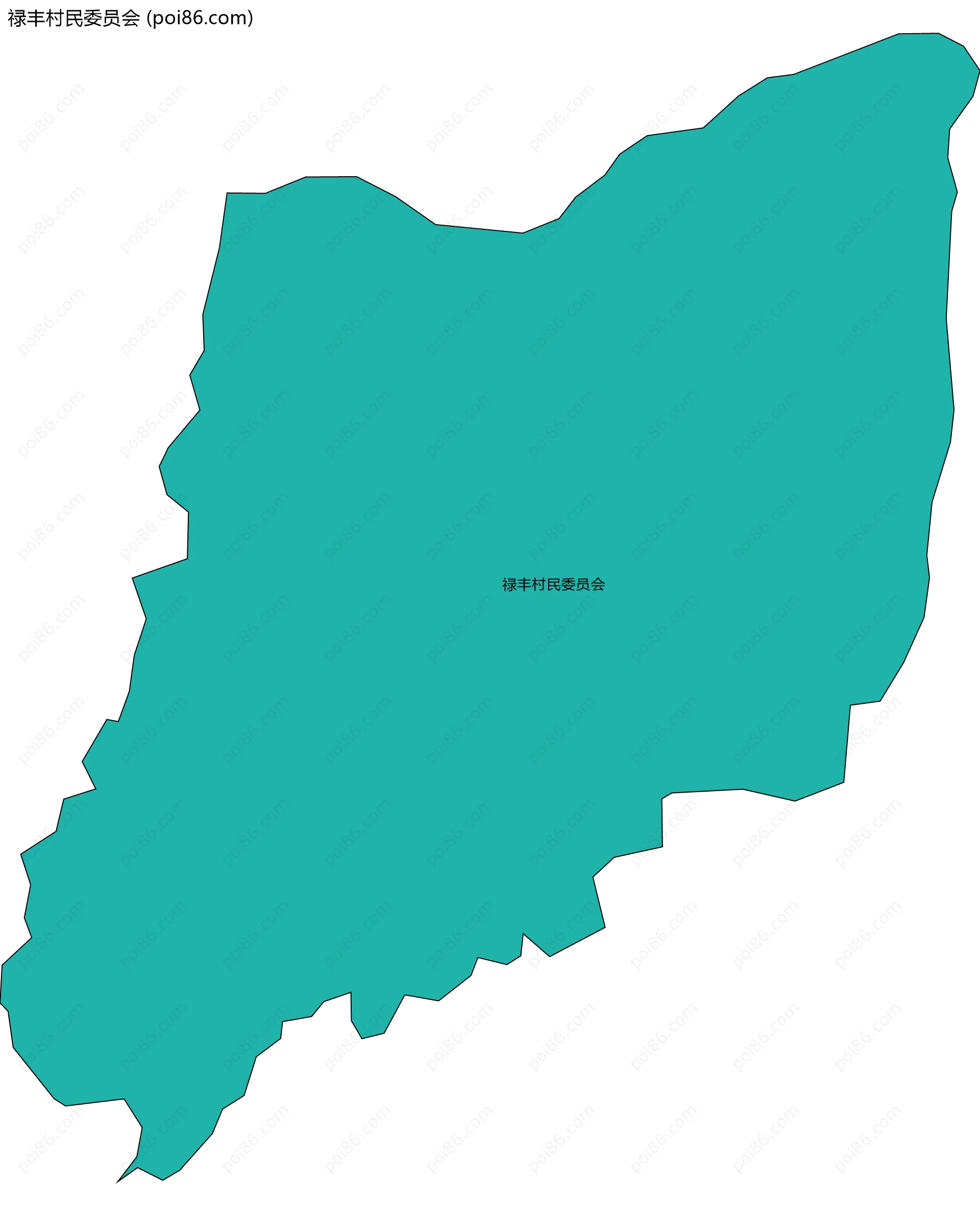 禄丰村民委员会边界地图