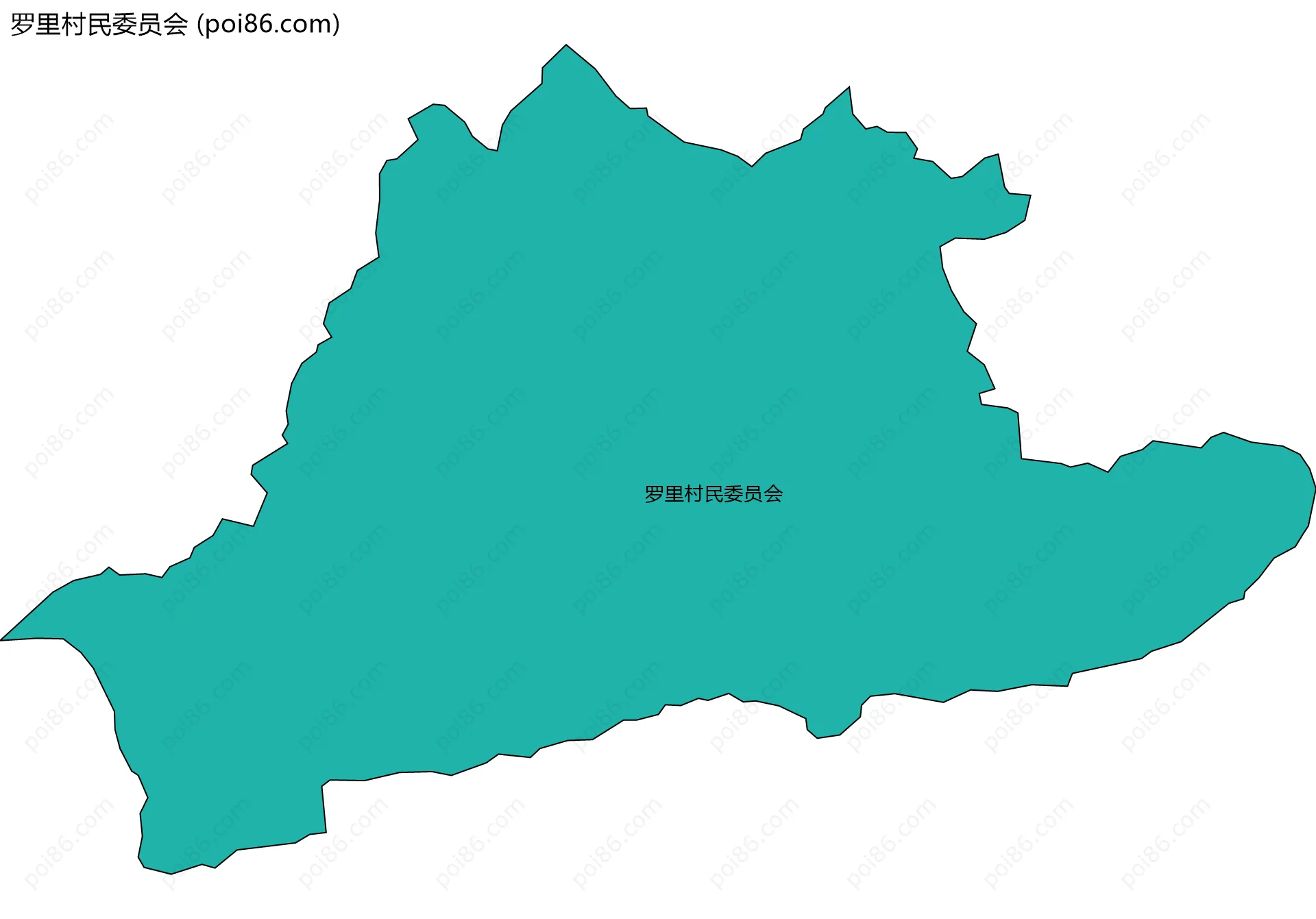 罗里村民委员会边界地图