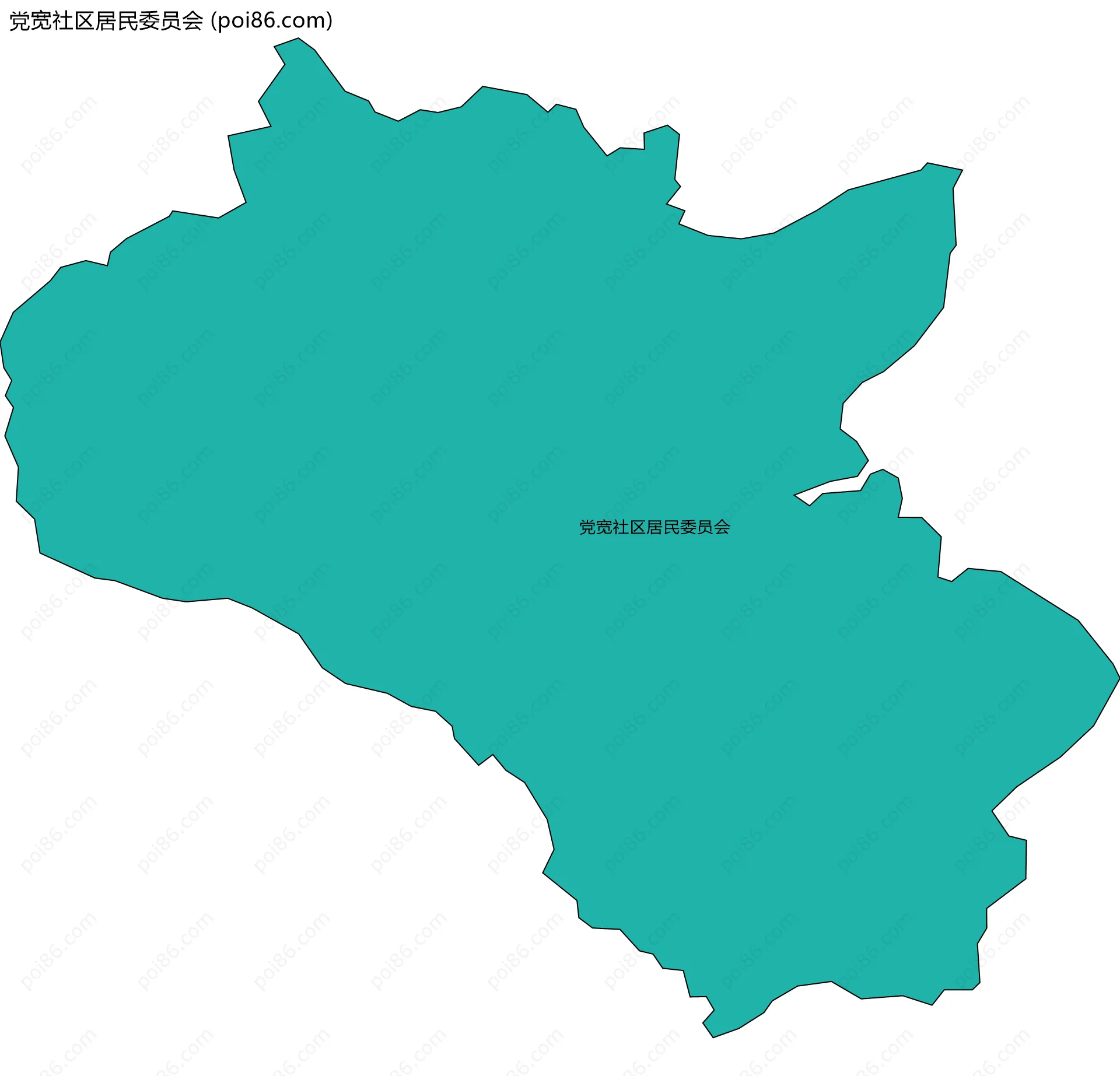 党宽社区居民委员会边界地图