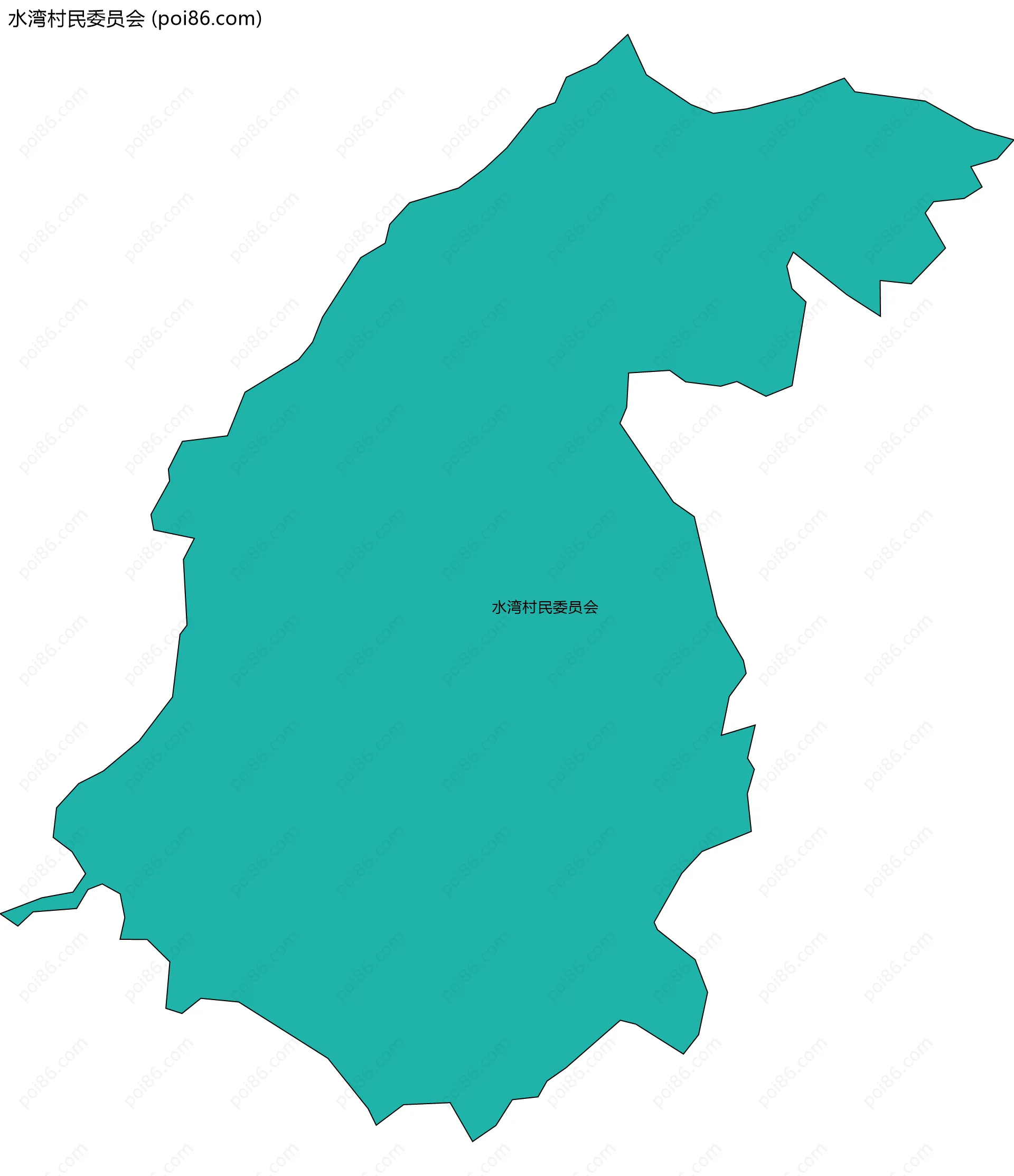 水湾村民委员会边界地图