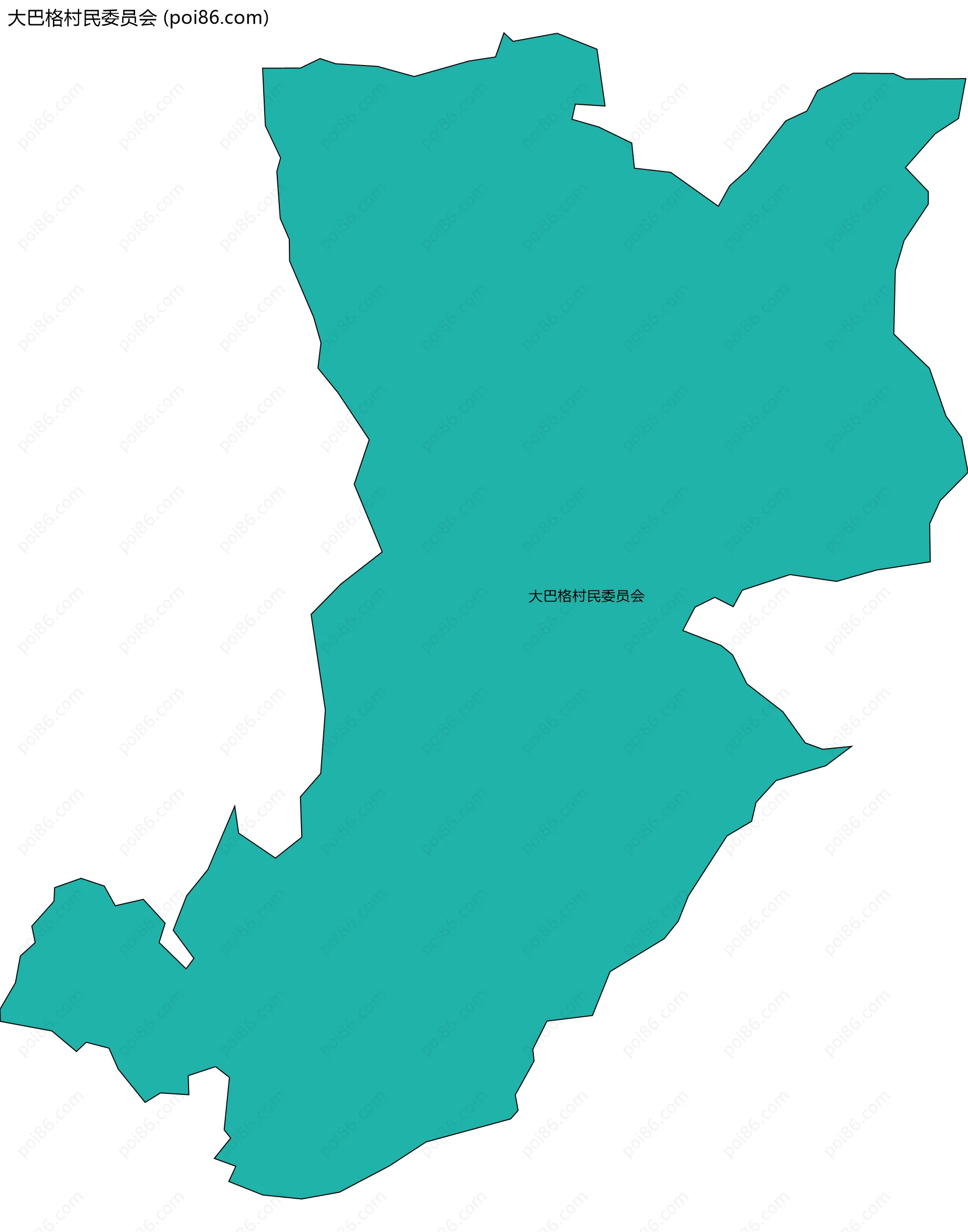 大巴格村民委员会边界地图