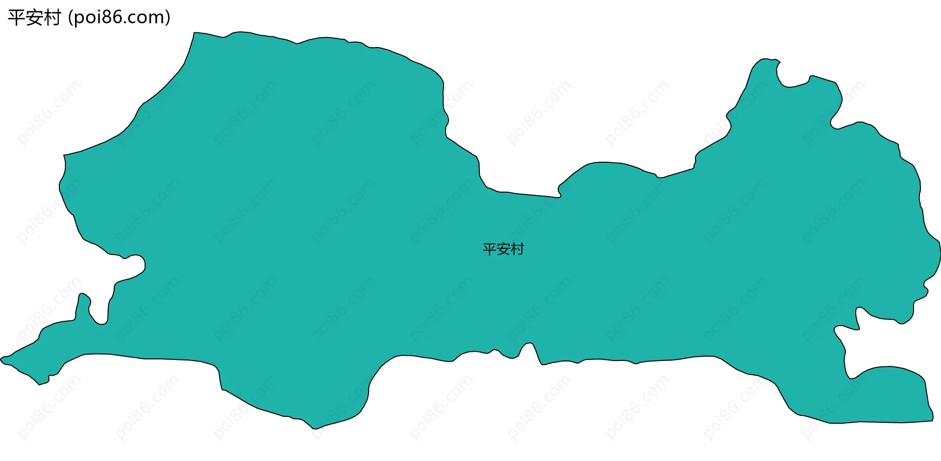 平安村边界地图