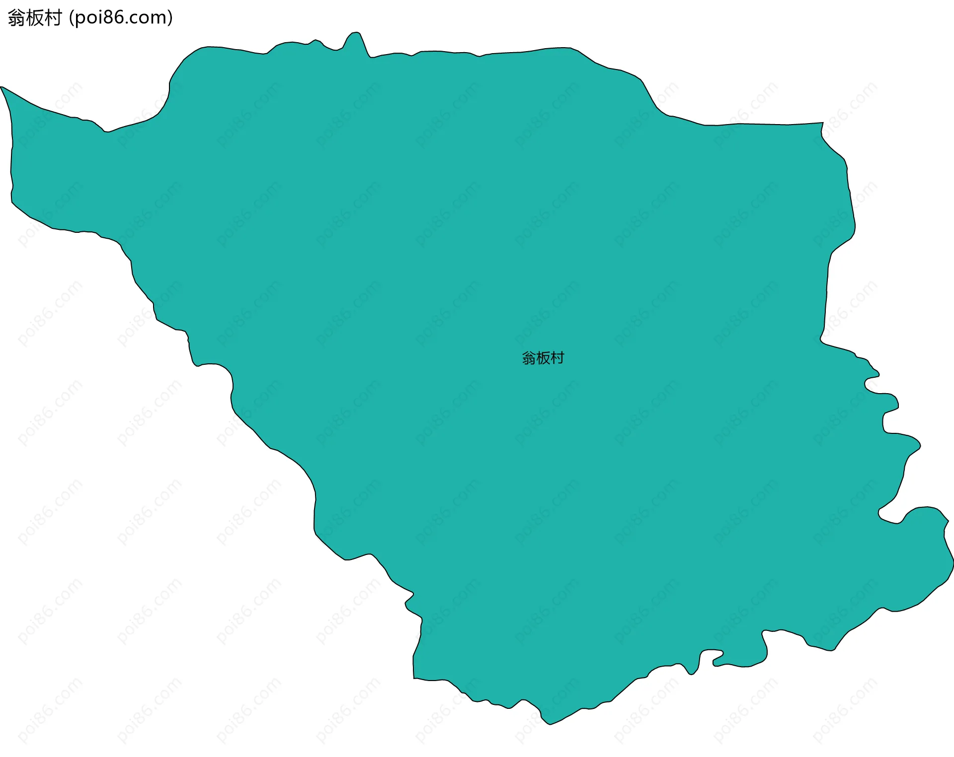 翁板村边界地图