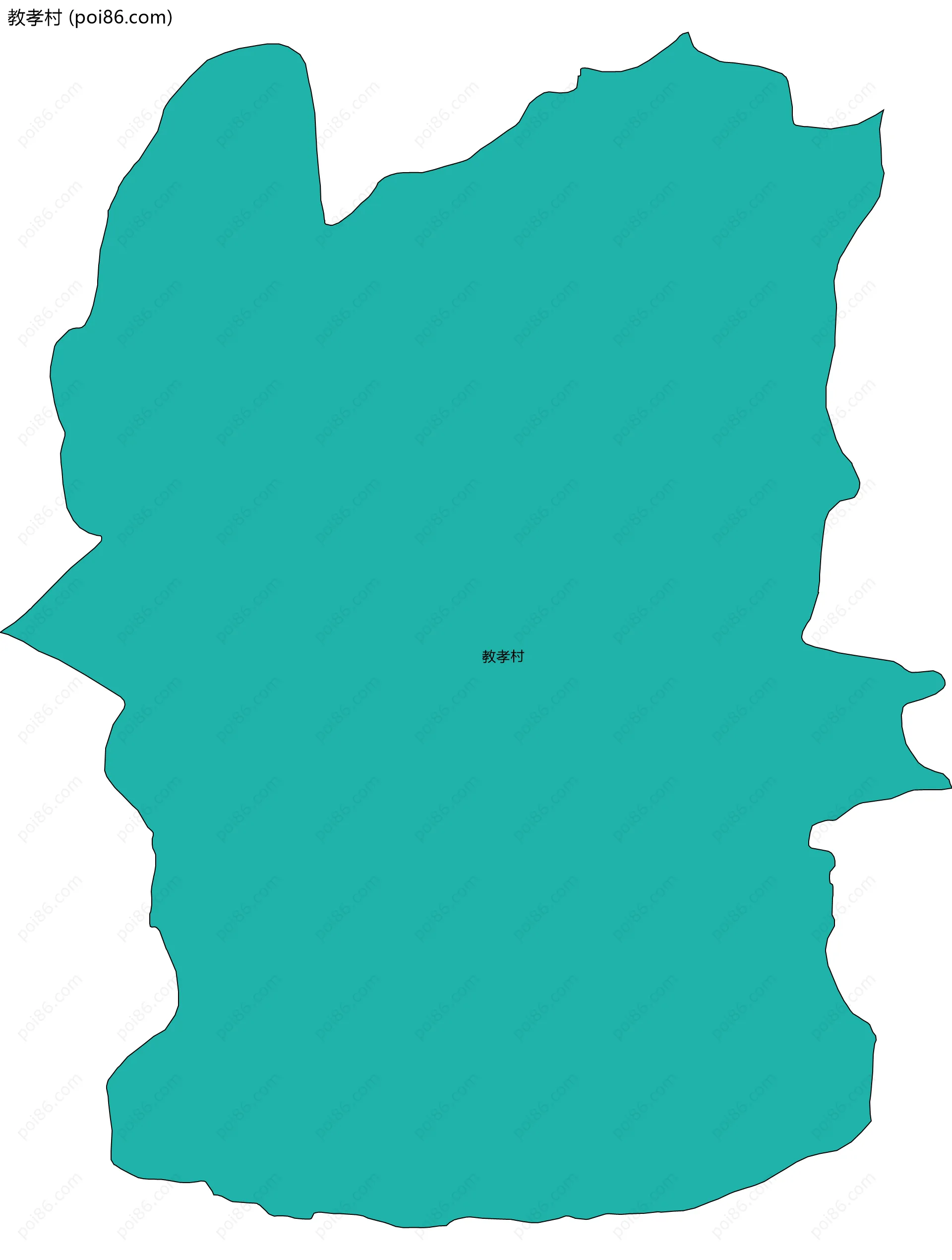 教孝村边界地图