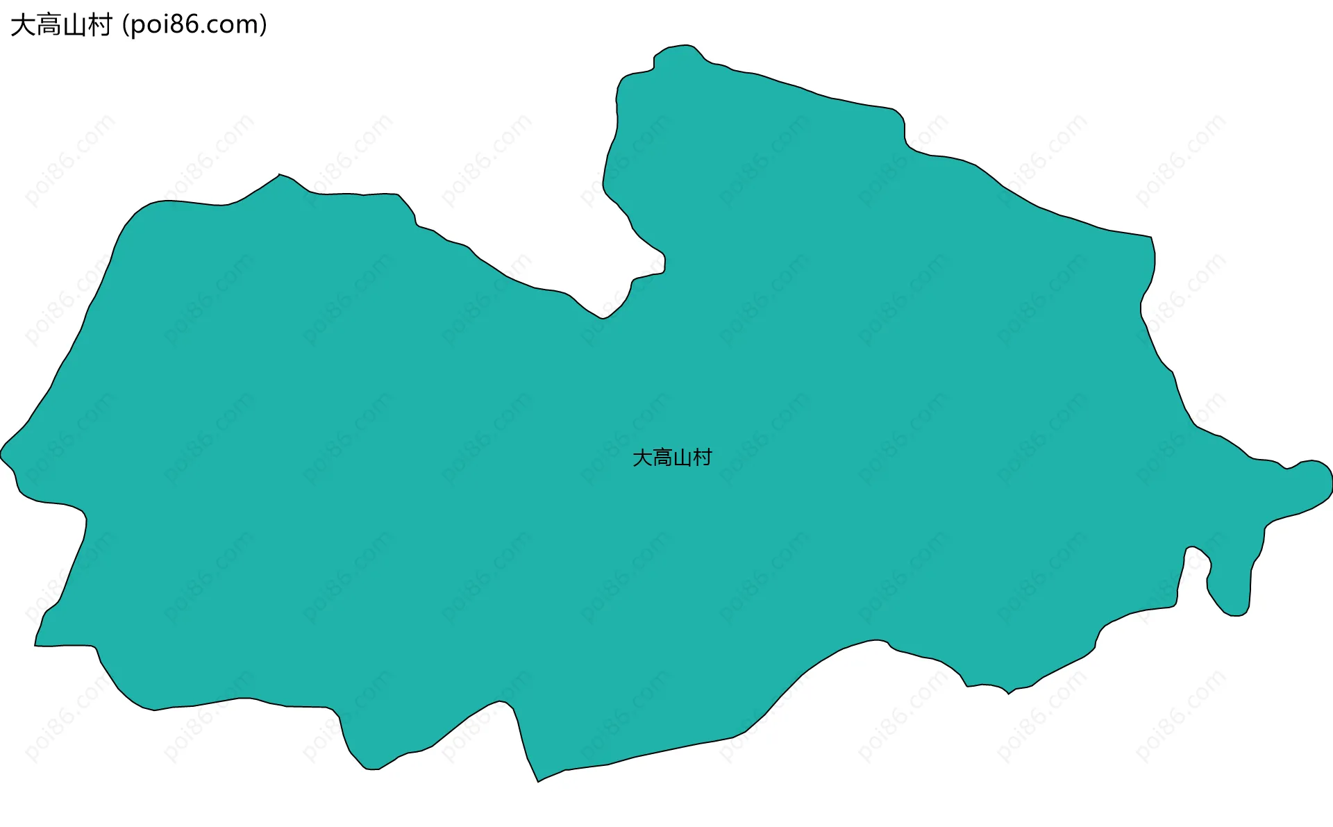 大高山村边界地图