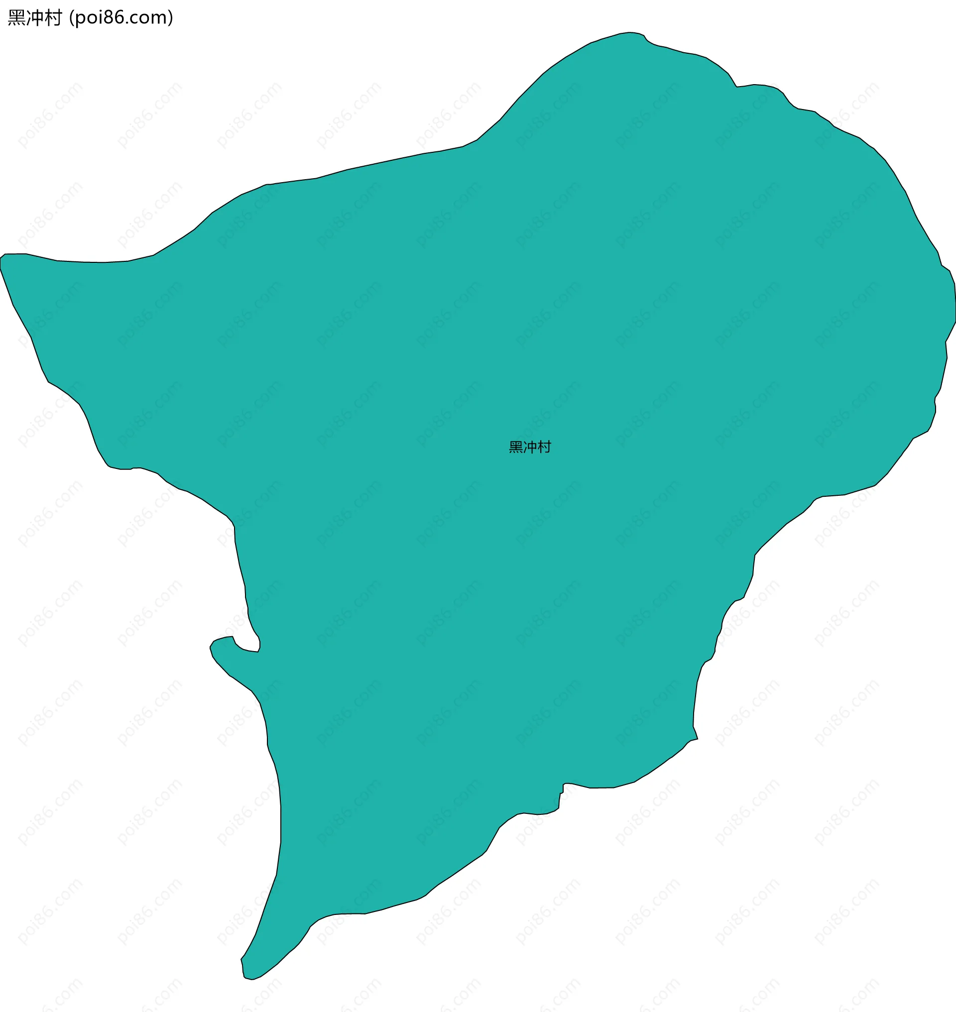 黑冲村边界地图