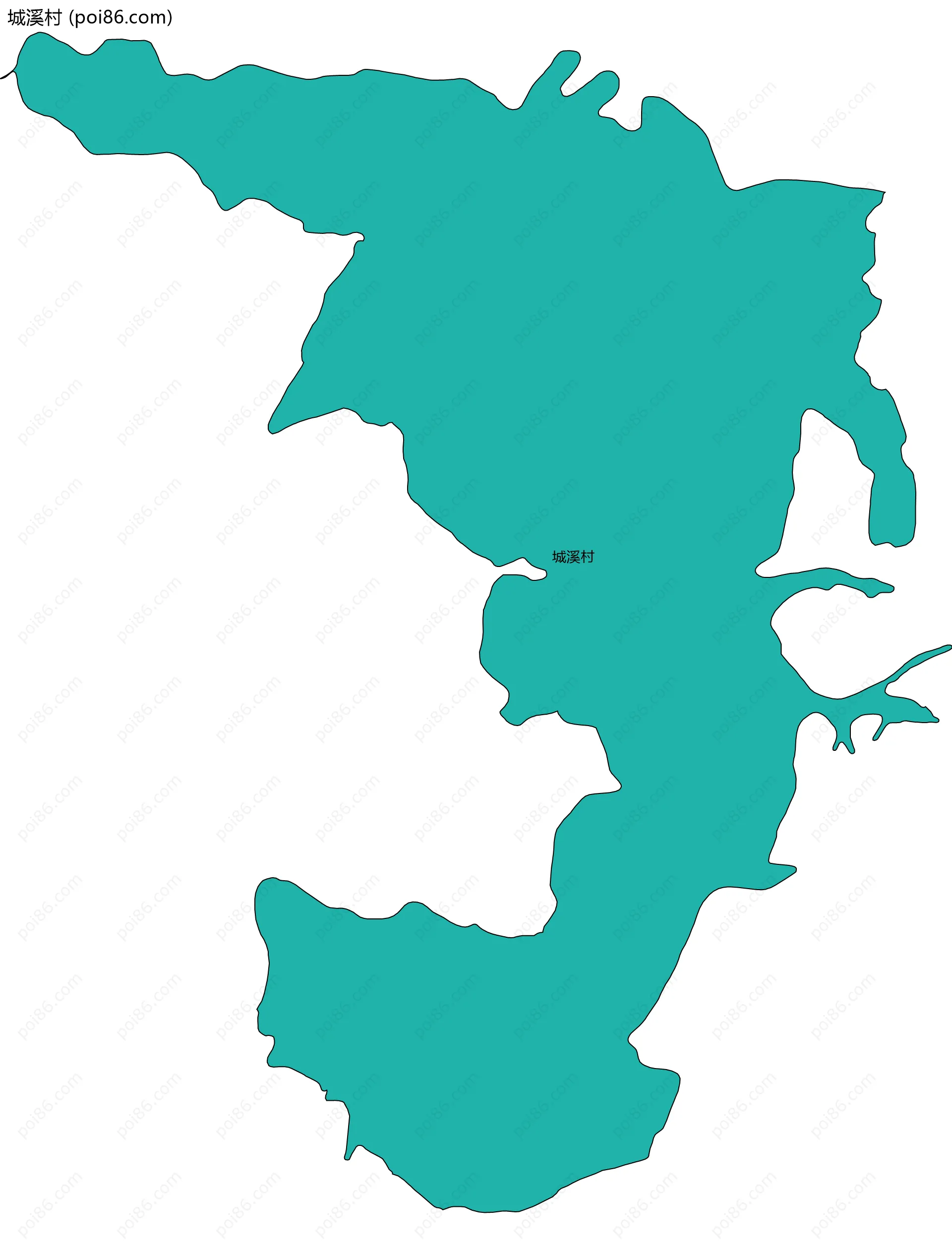 城溪村边界地图