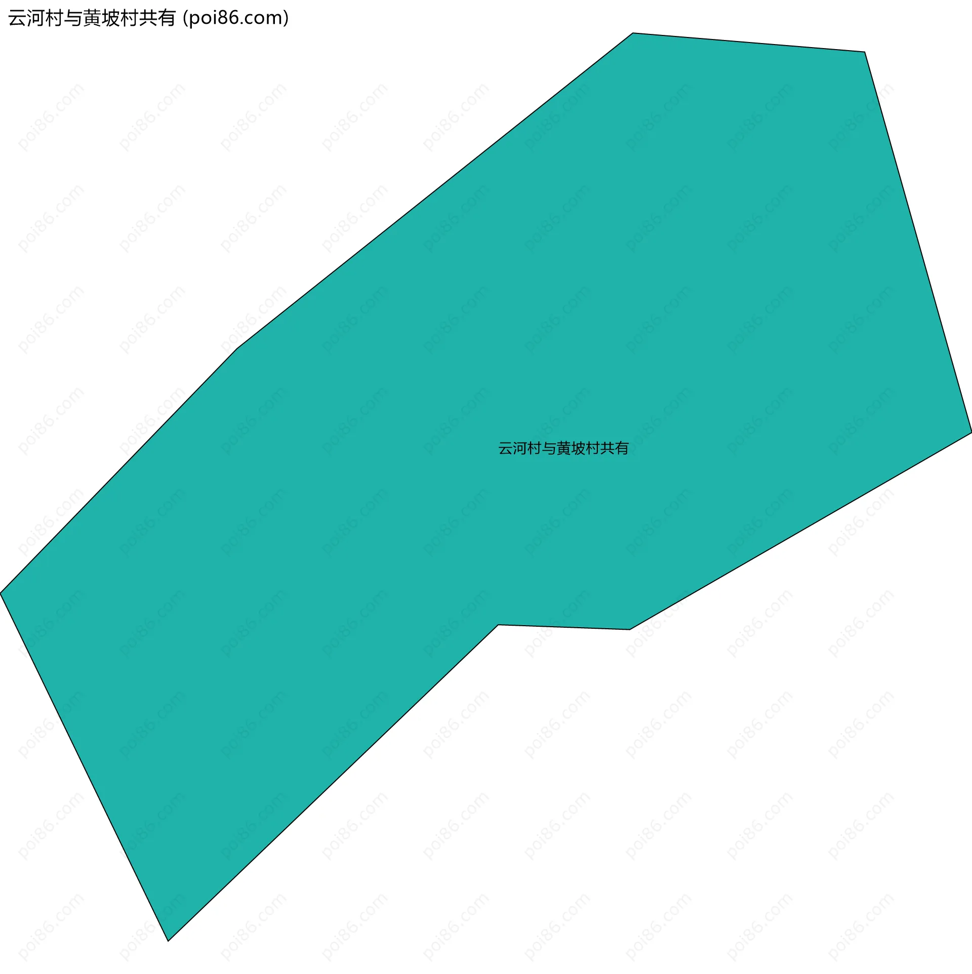云河村与黄坡村共有边界地图