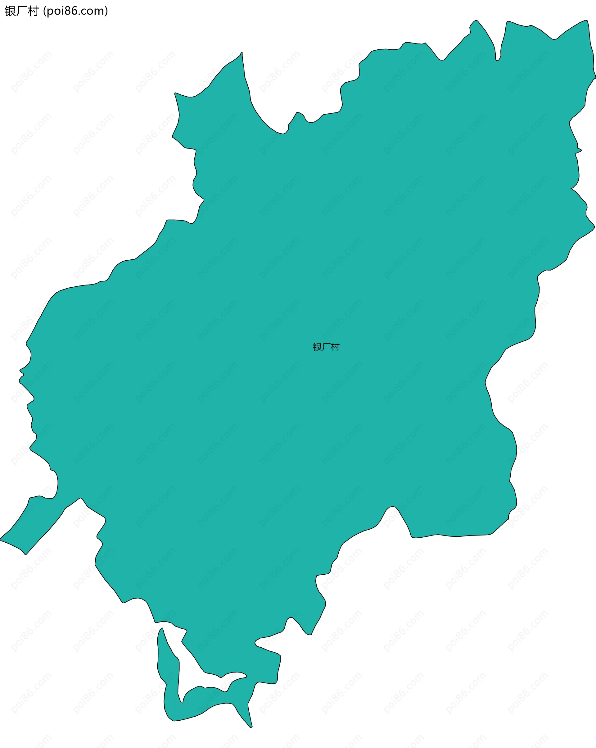 银厂村边界地图