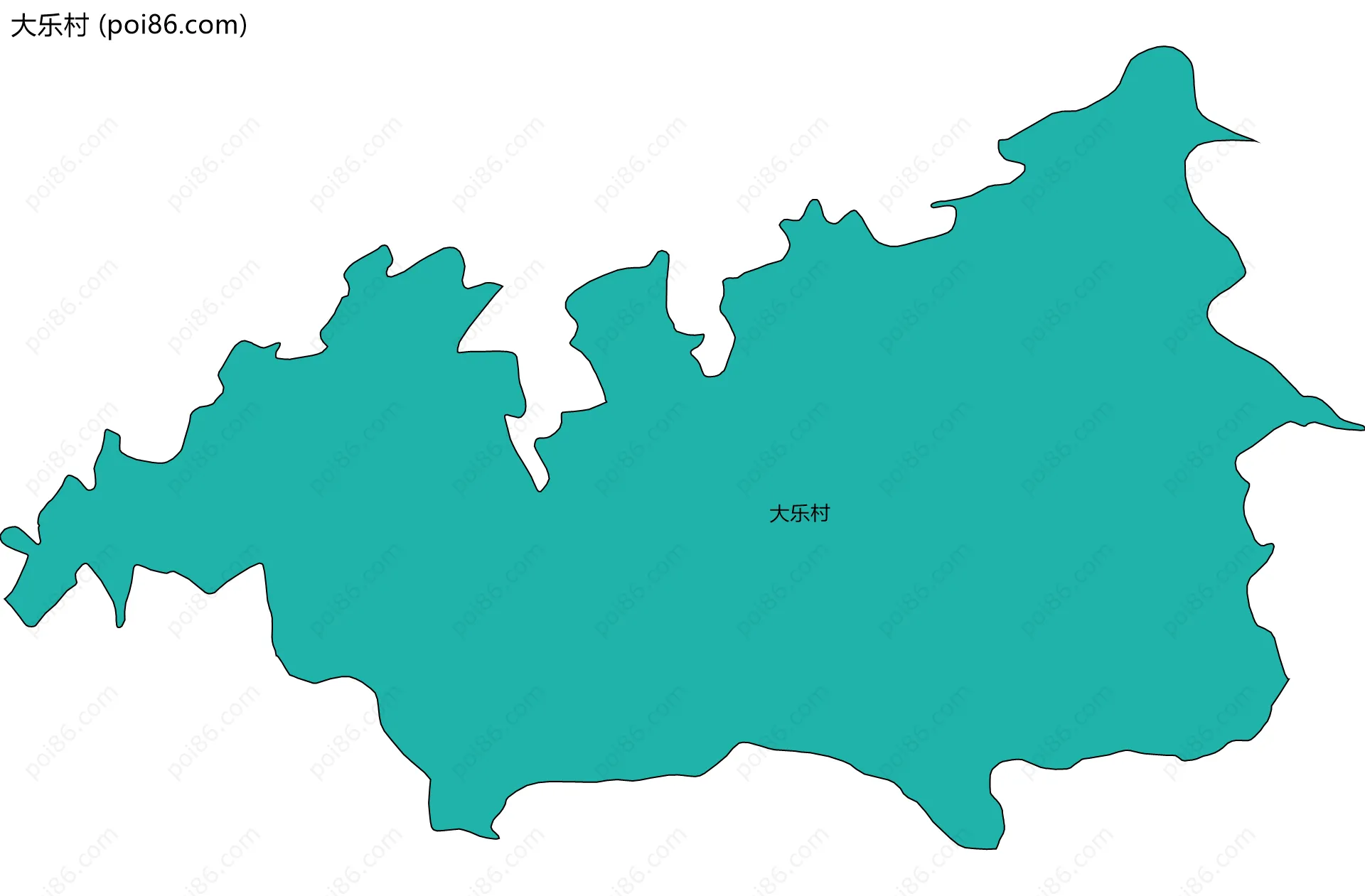 大乐村边界地图