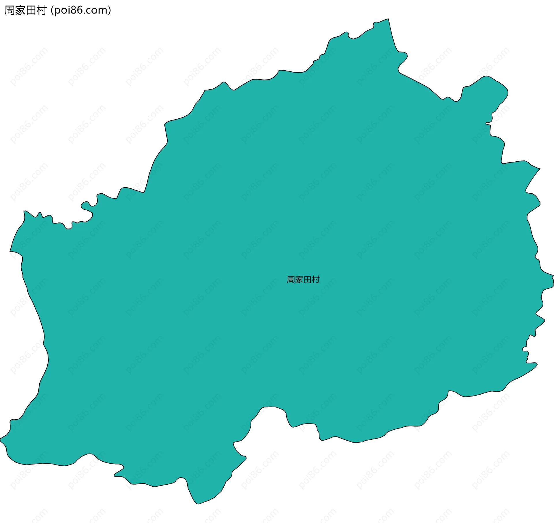 周家田村边界地图
