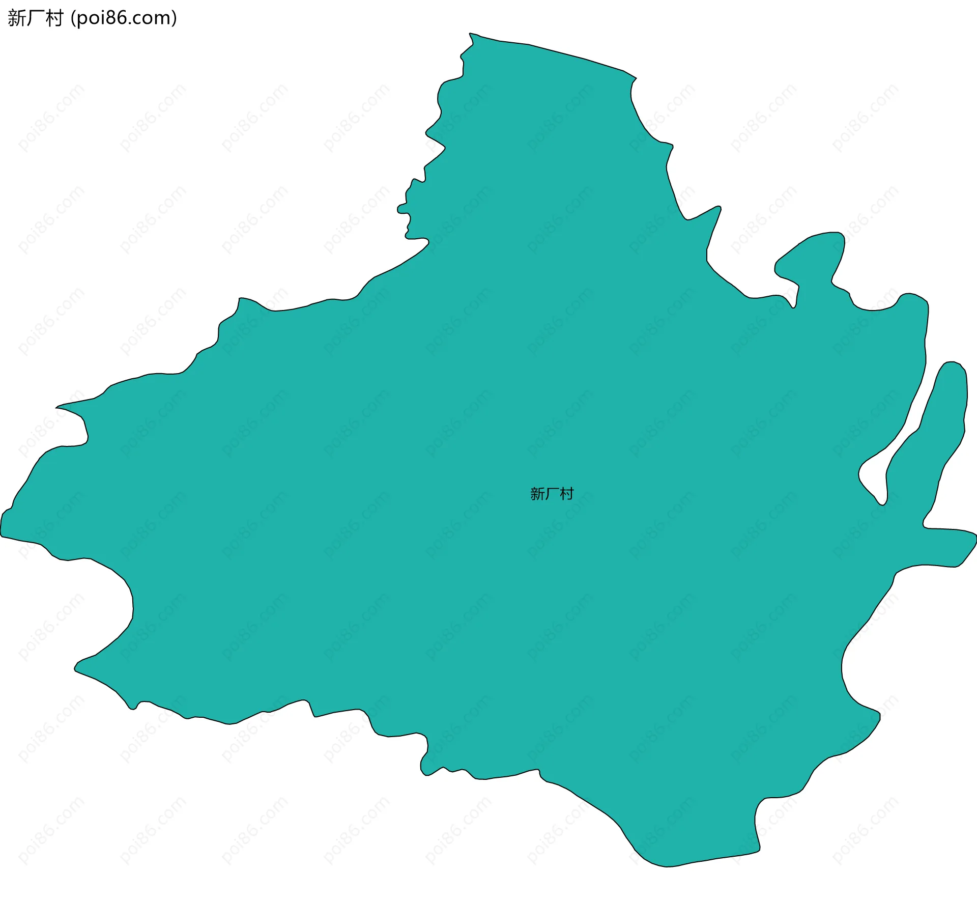 新厂村边界地图