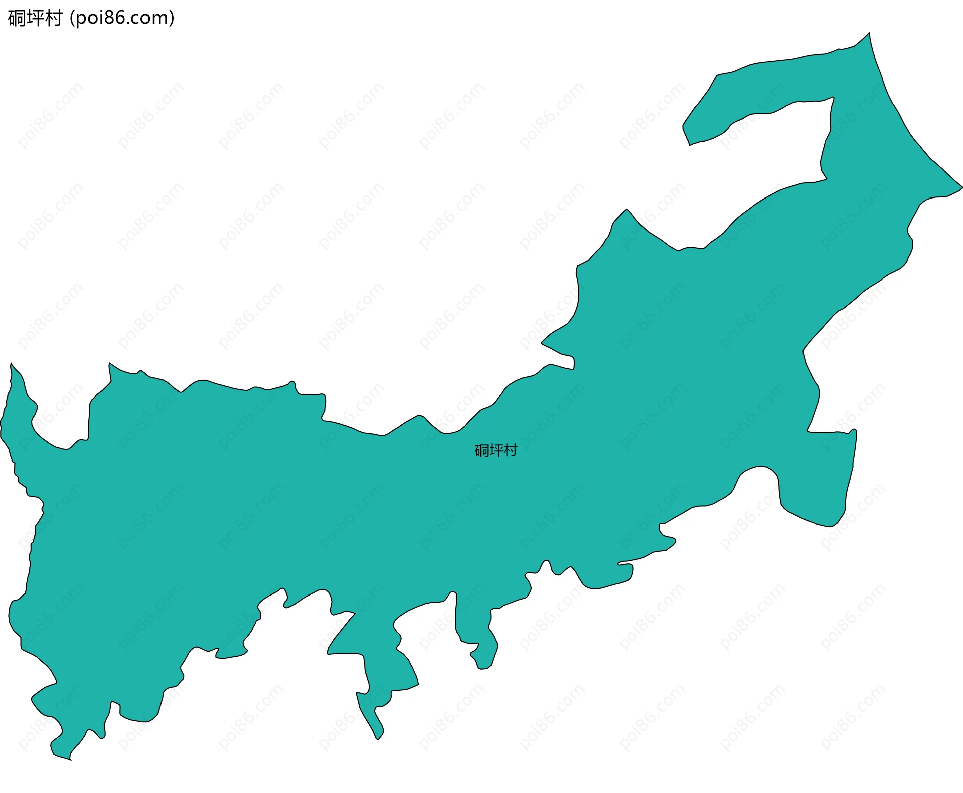 硐坪村边界地图
