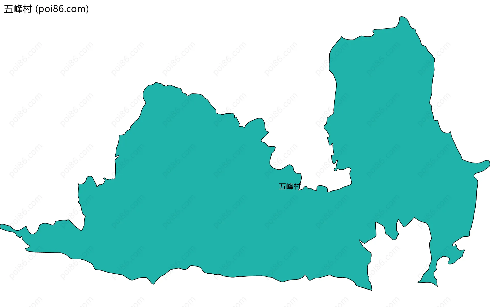 五峰村边界地图