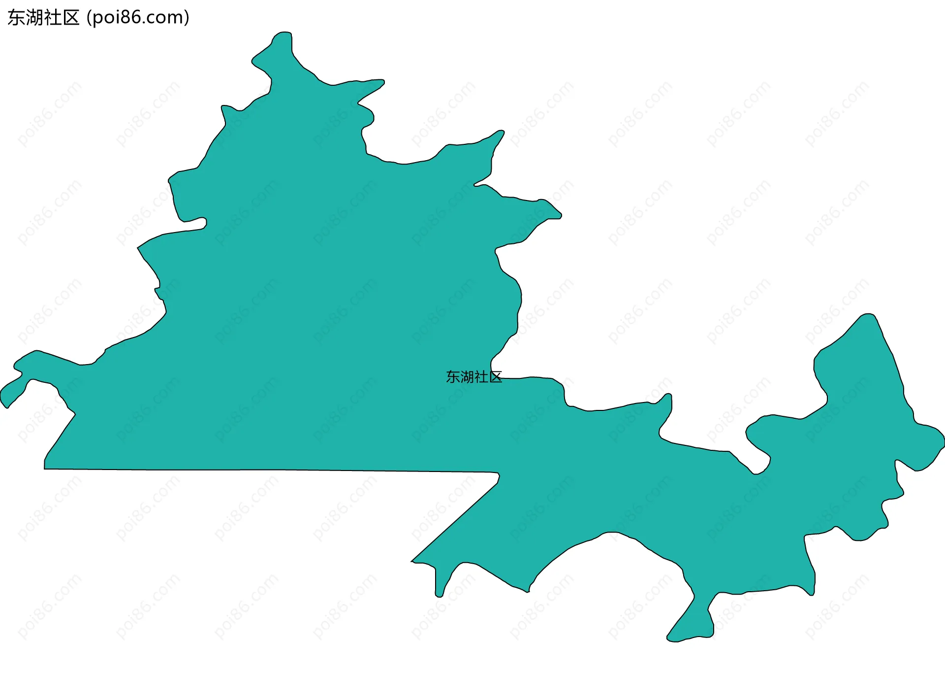 东湖社区边界地图