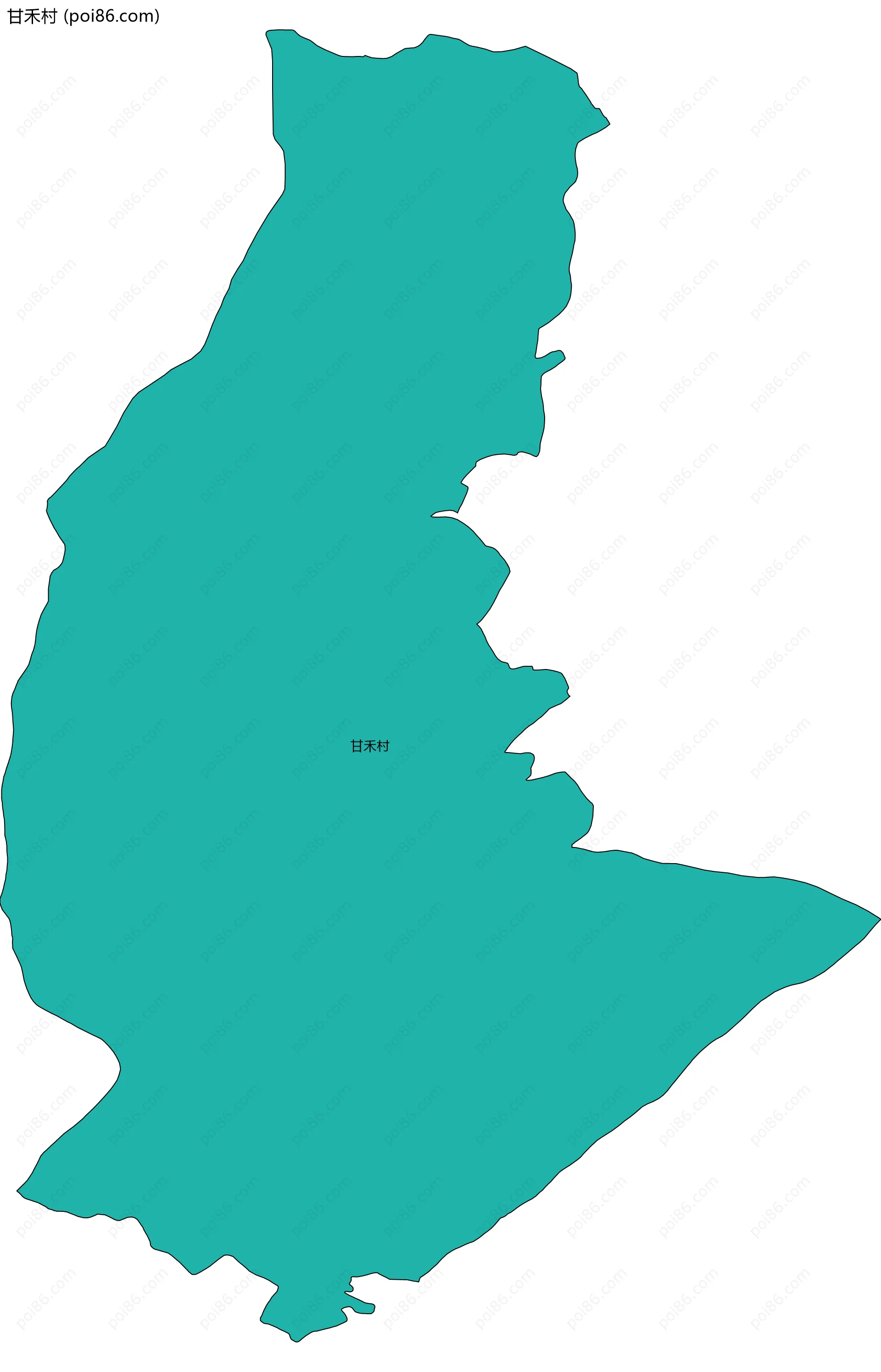 甘禾村边界地图