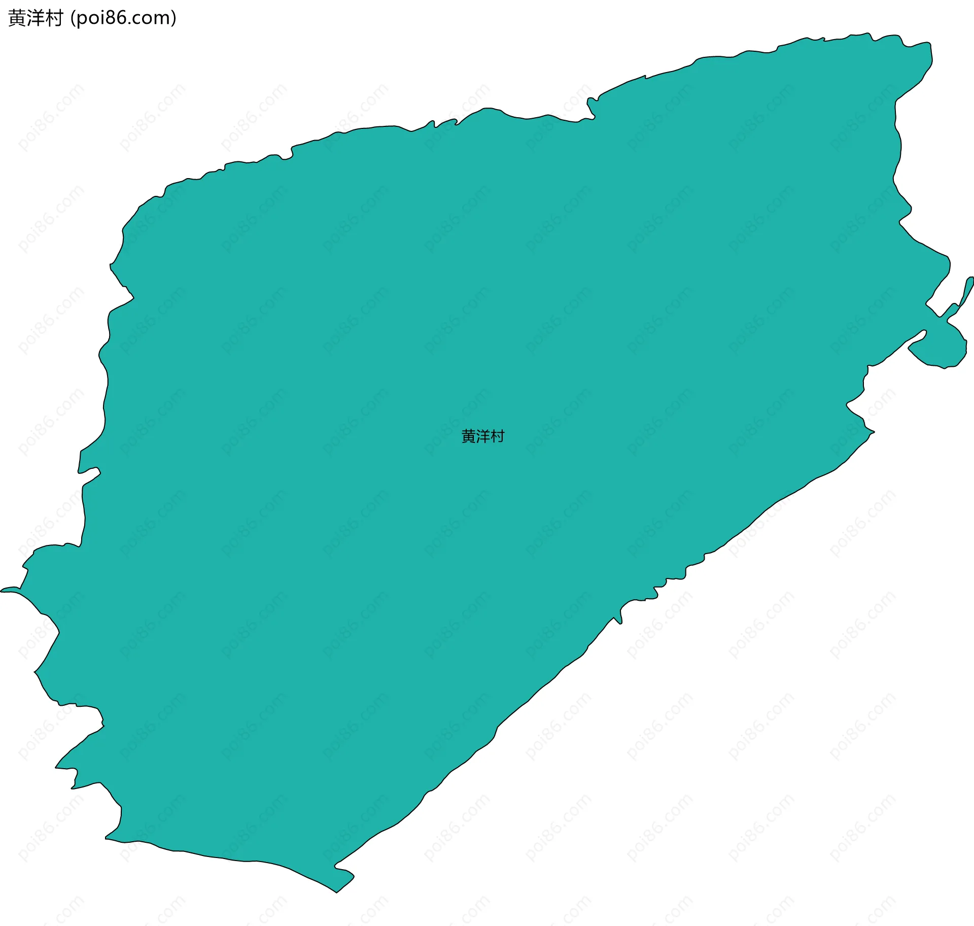 黄洋村边界地图