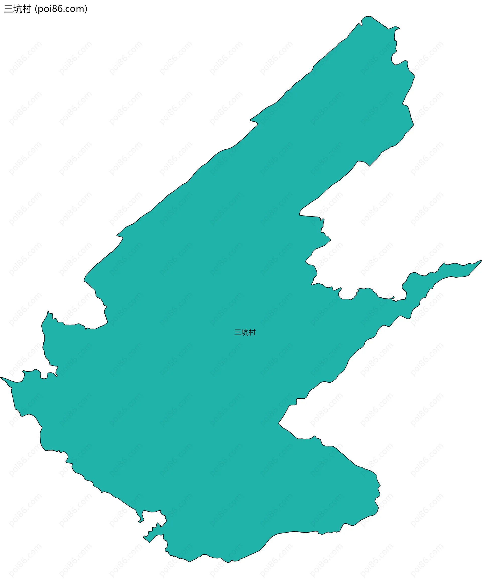 三坑村边界地图