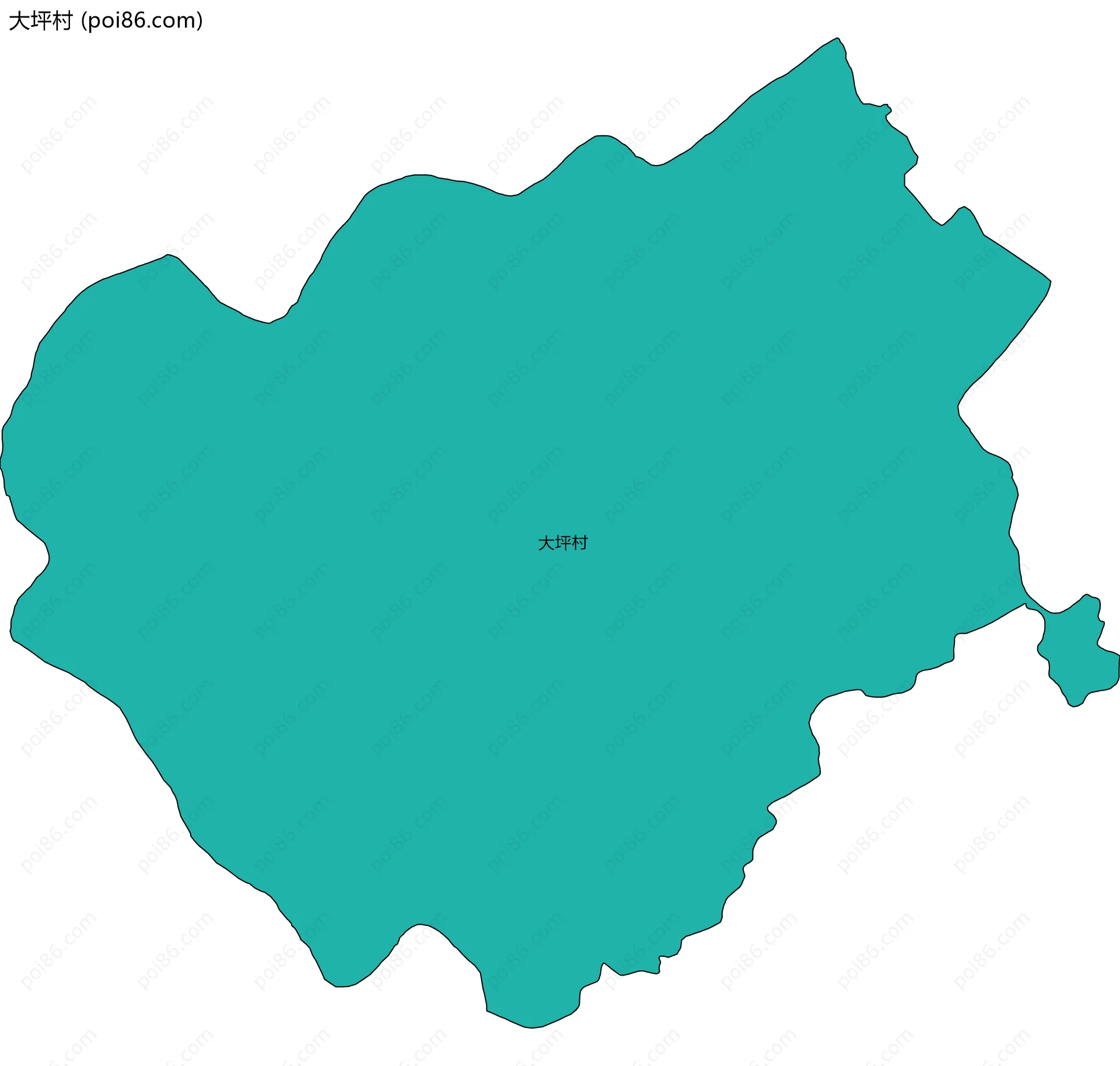 大坪村边界地图