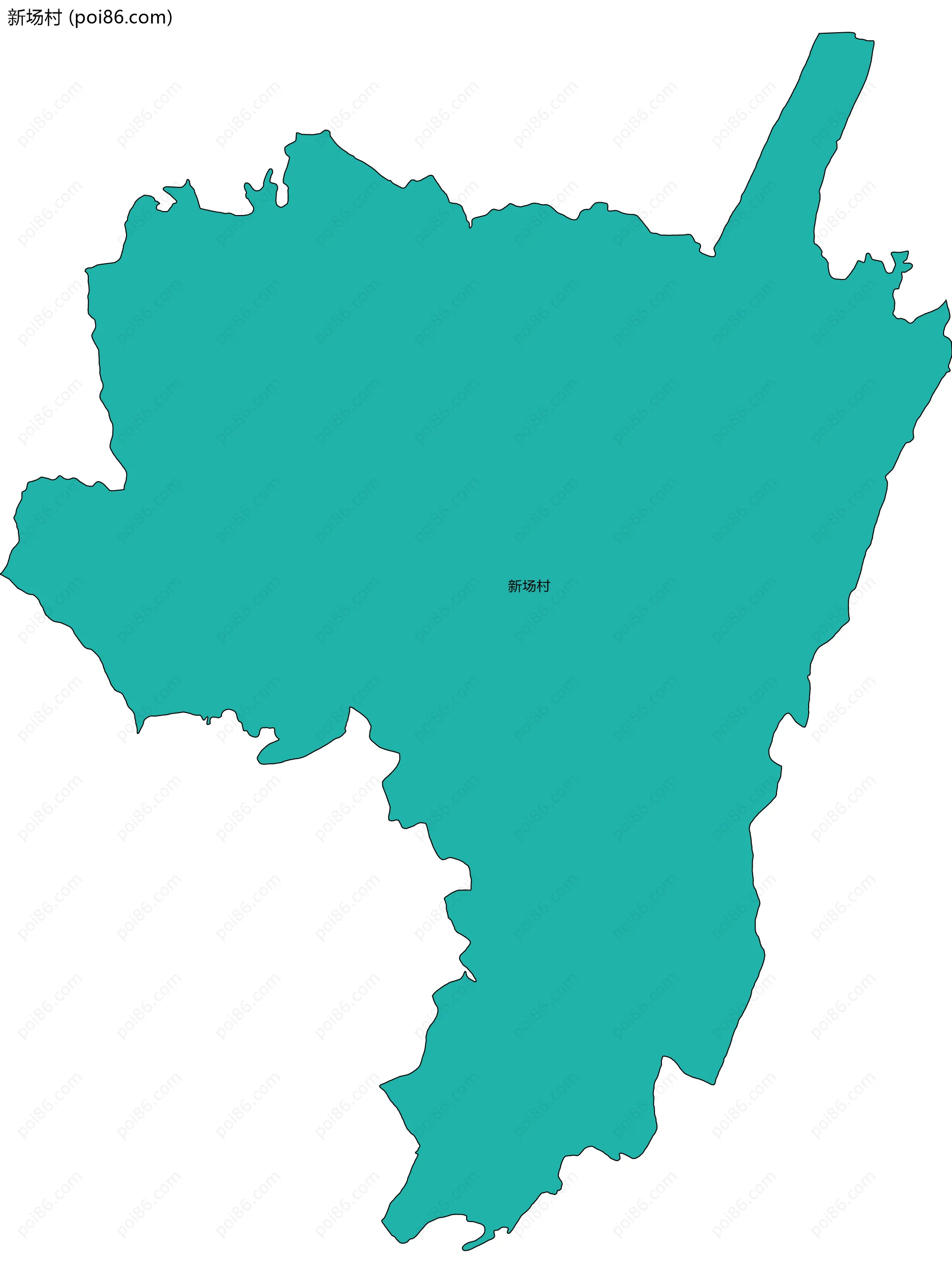 新场村边界地图
