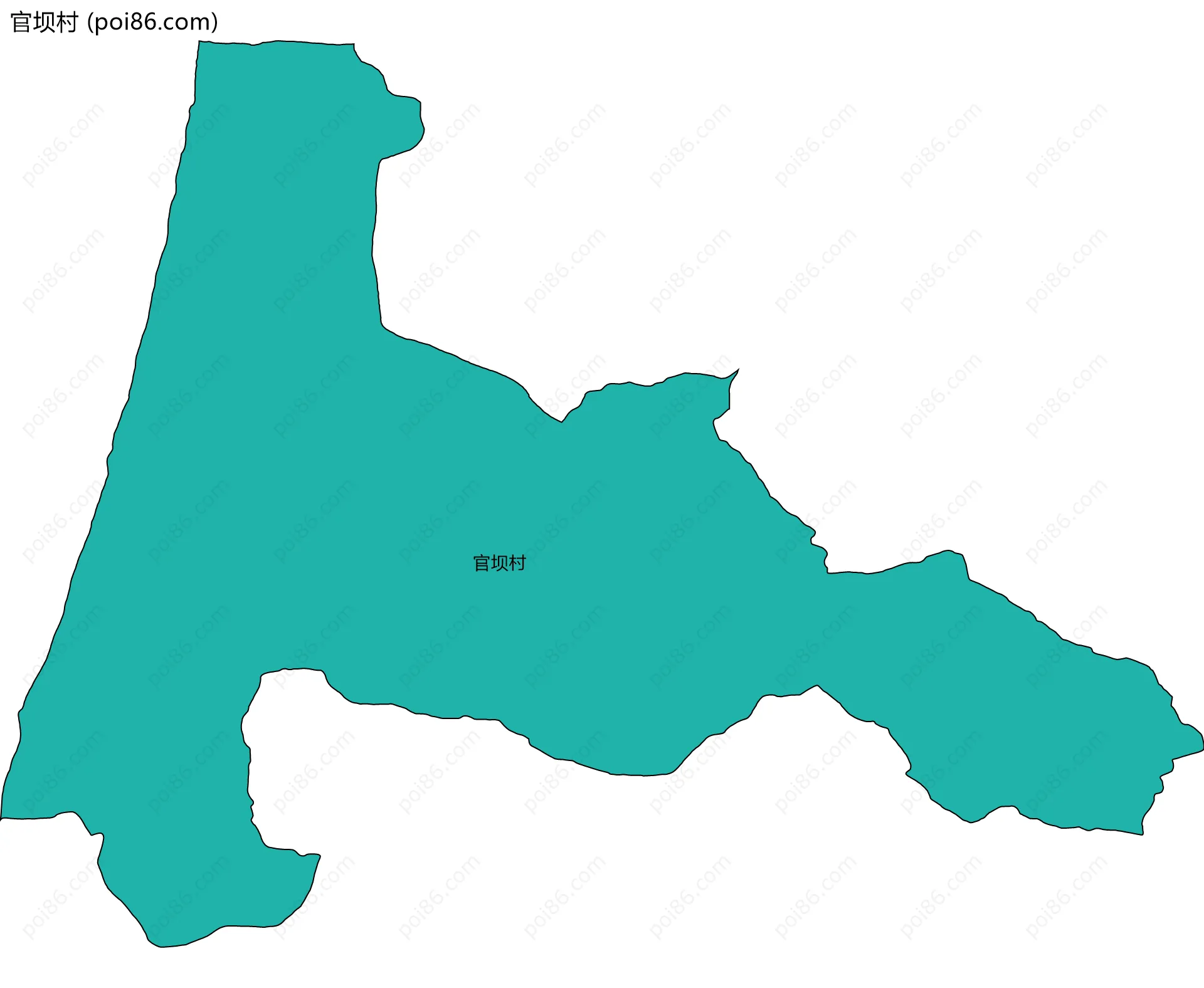 官坝村边界地图