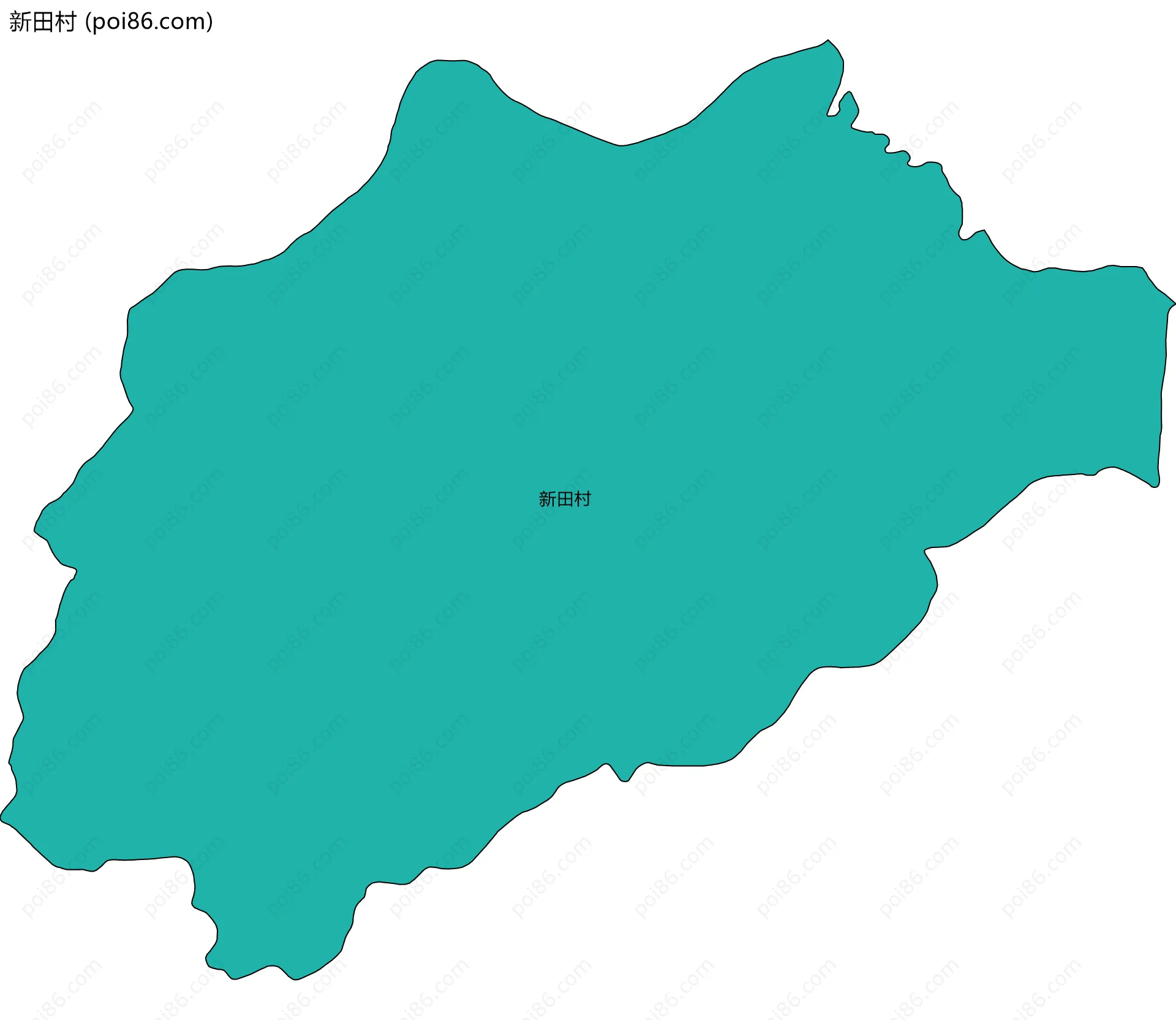 新田村边界地图