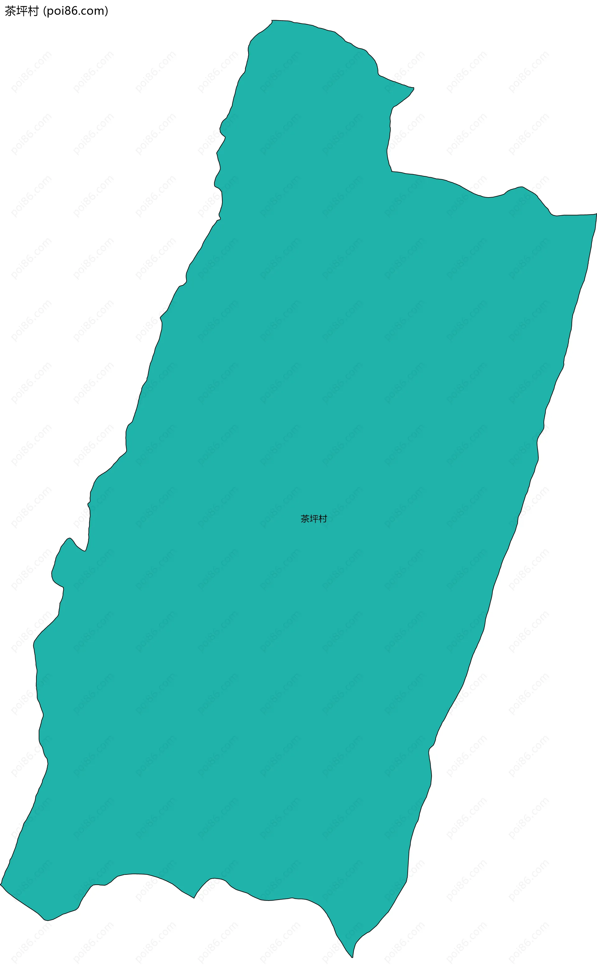 茶坪村边界地图