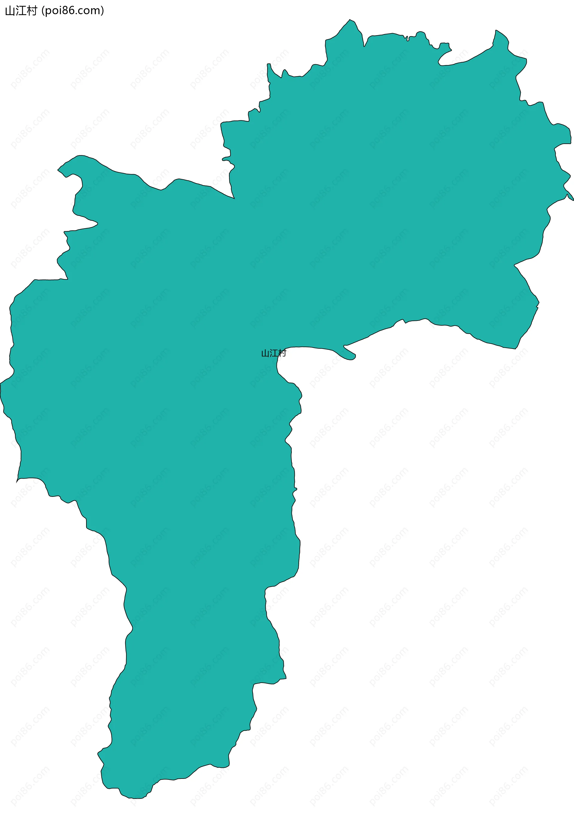 山江村边界地图