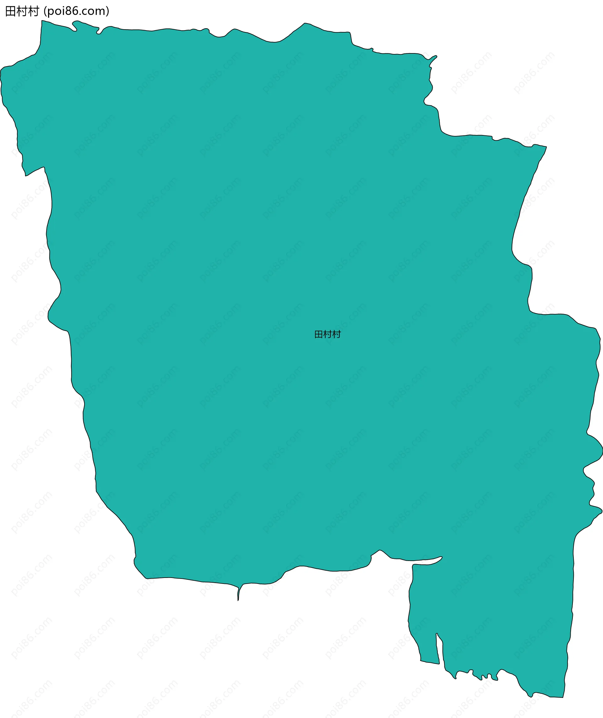 田村村边界地图