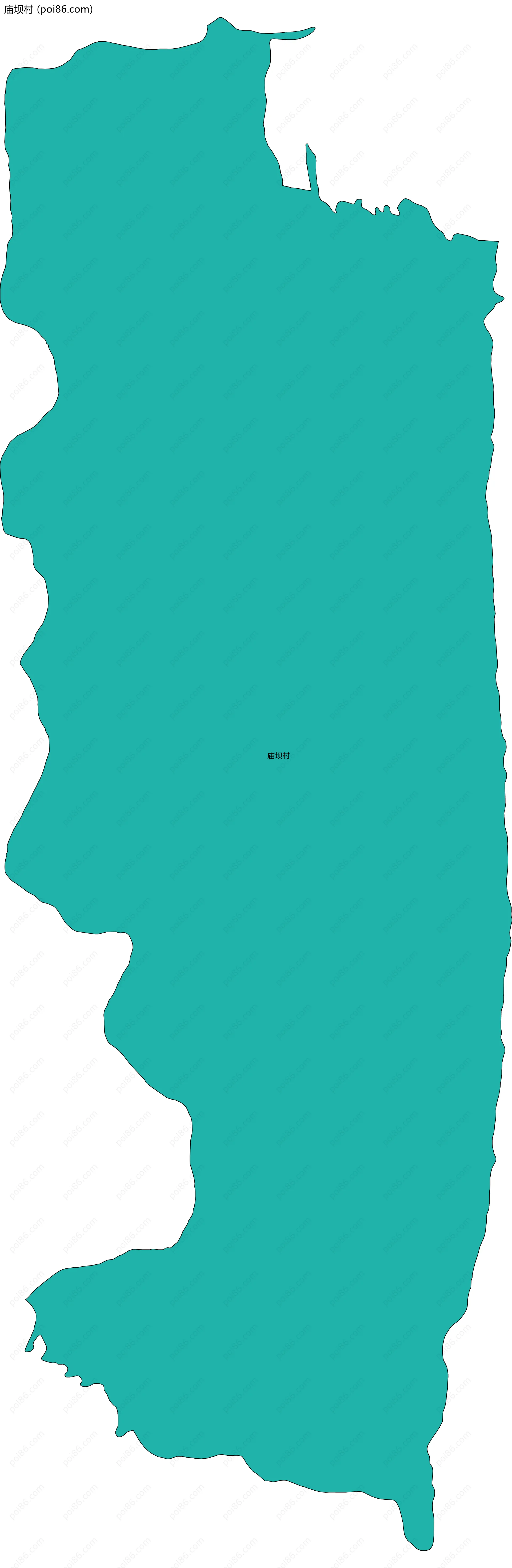 庙坝村边界地图