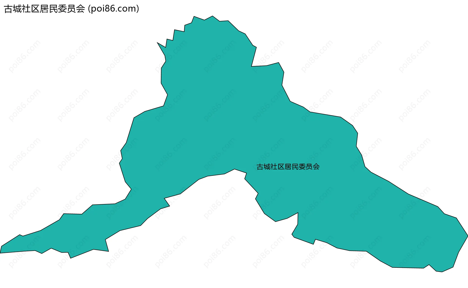古城社区居民委员会边界地图