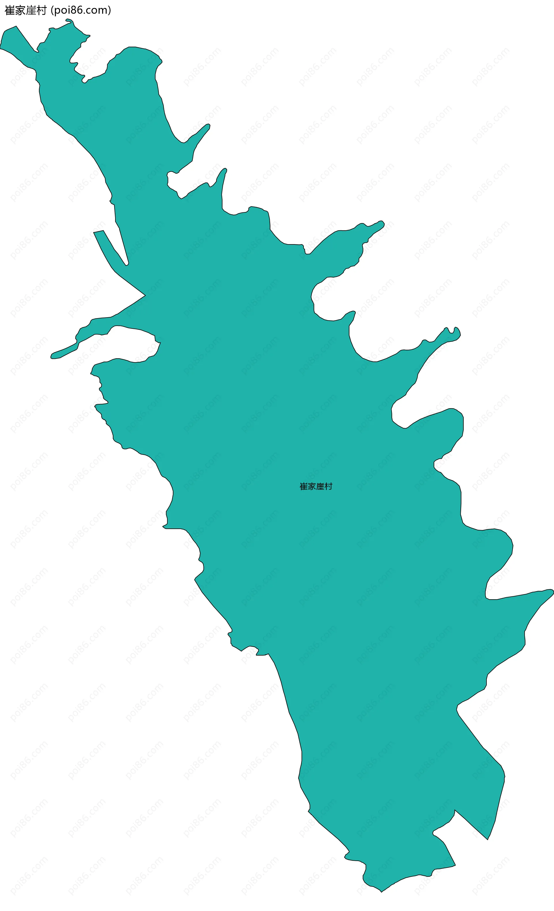 崔家崖村边界地图