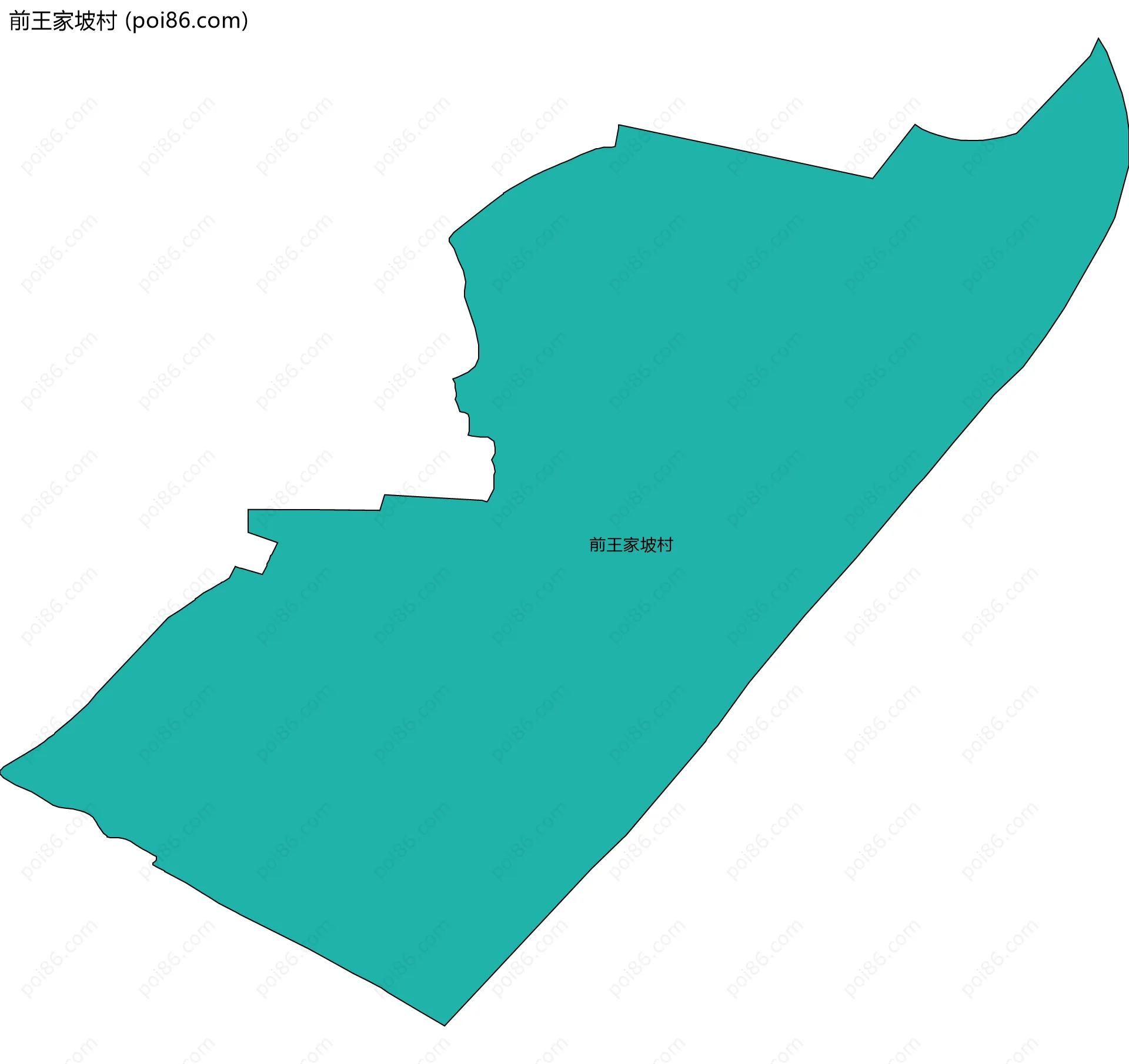 前王家坡村边界地图