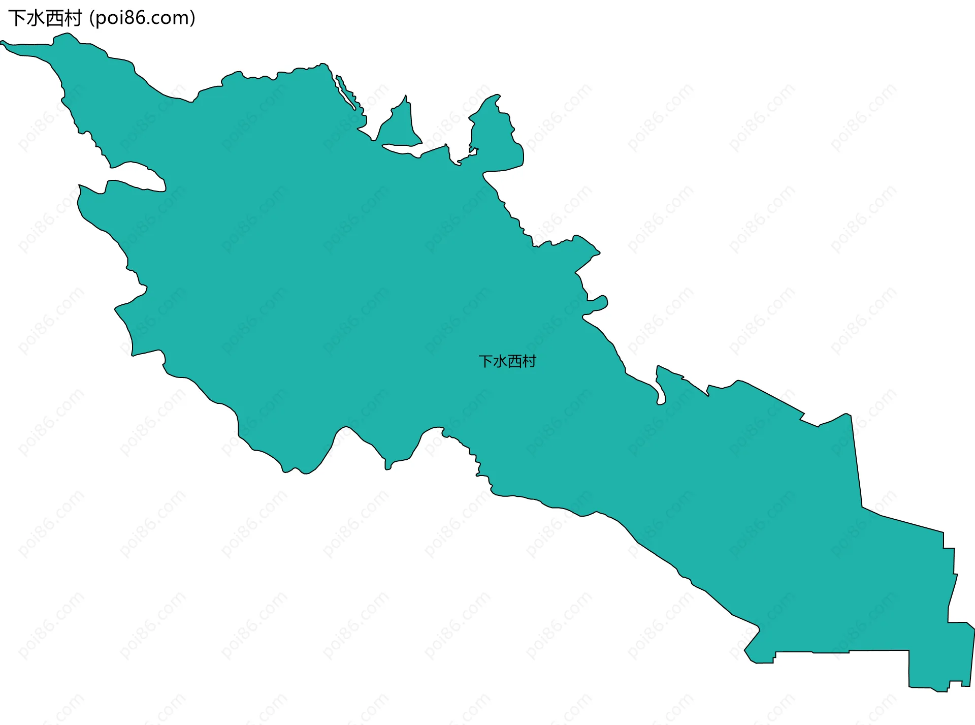 下水西村边界地图