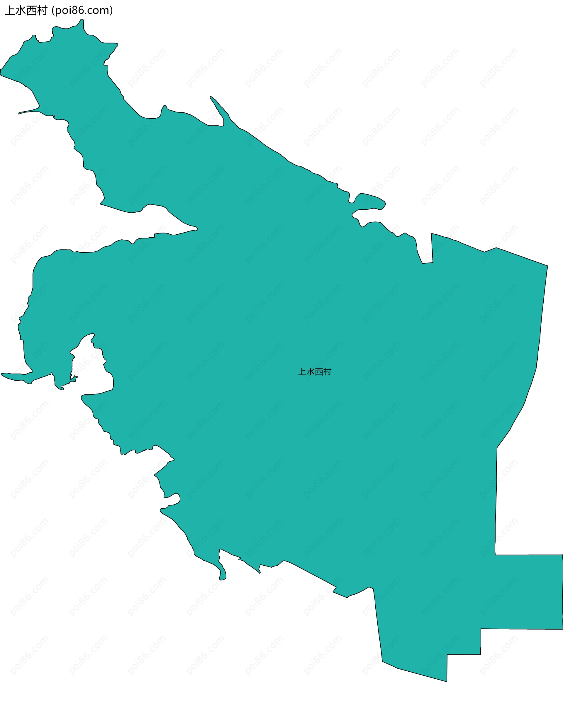 上水西村边界地图