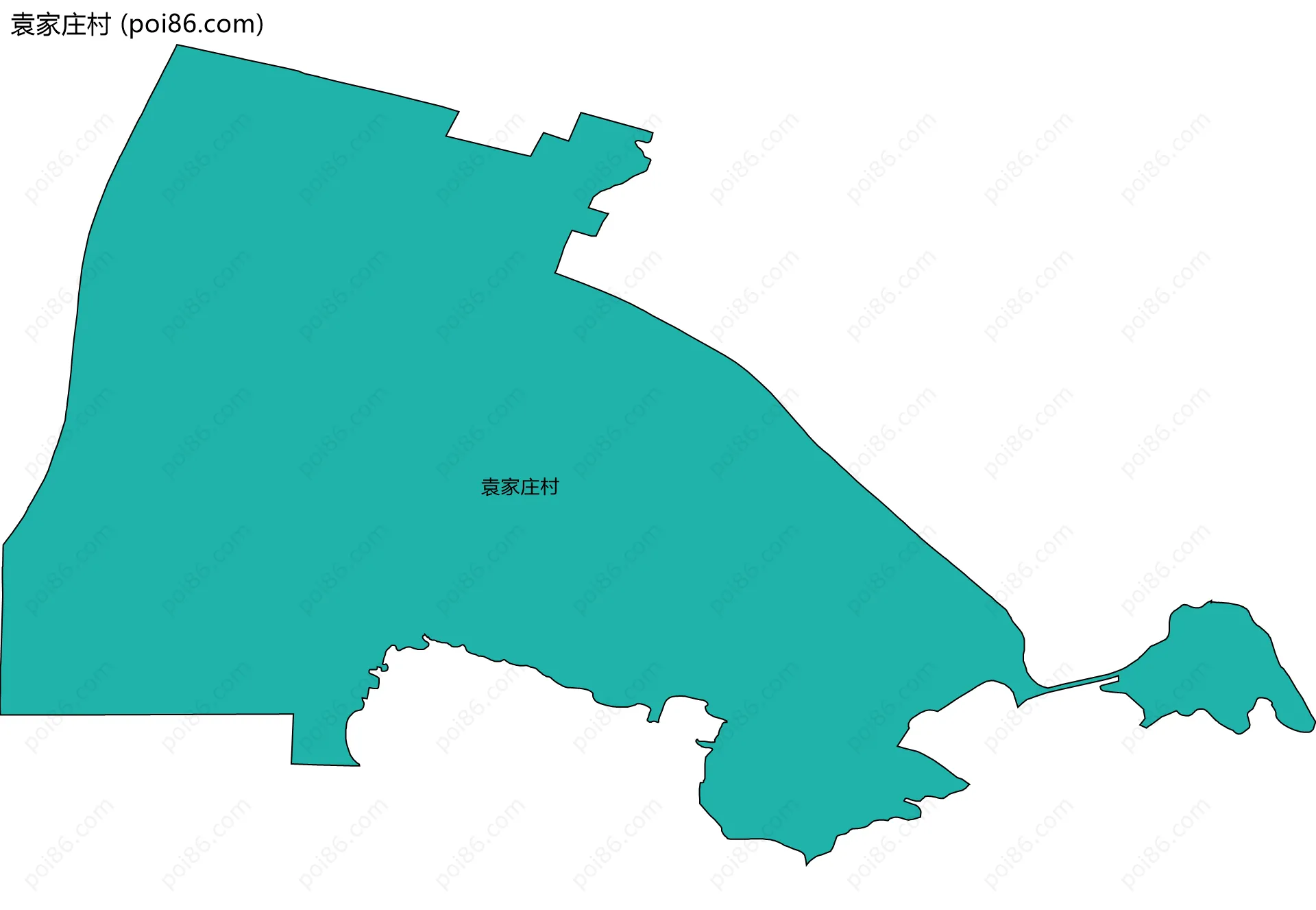 袁家庄村边界地图