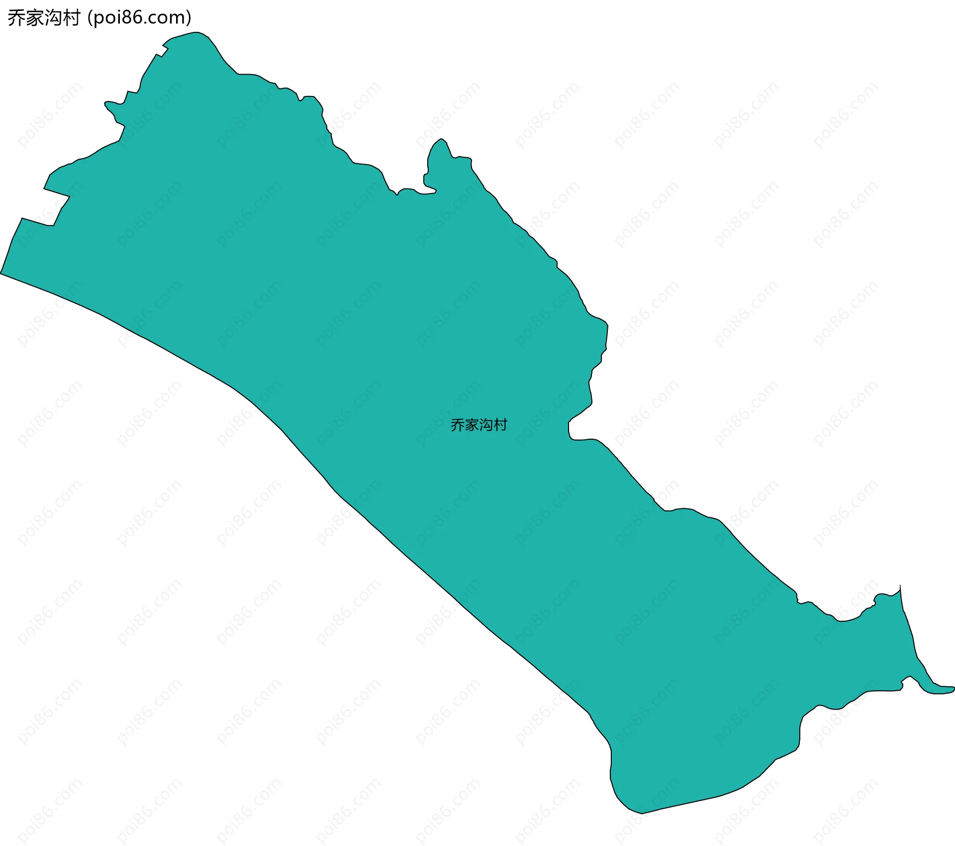 乔家沟村边界地图