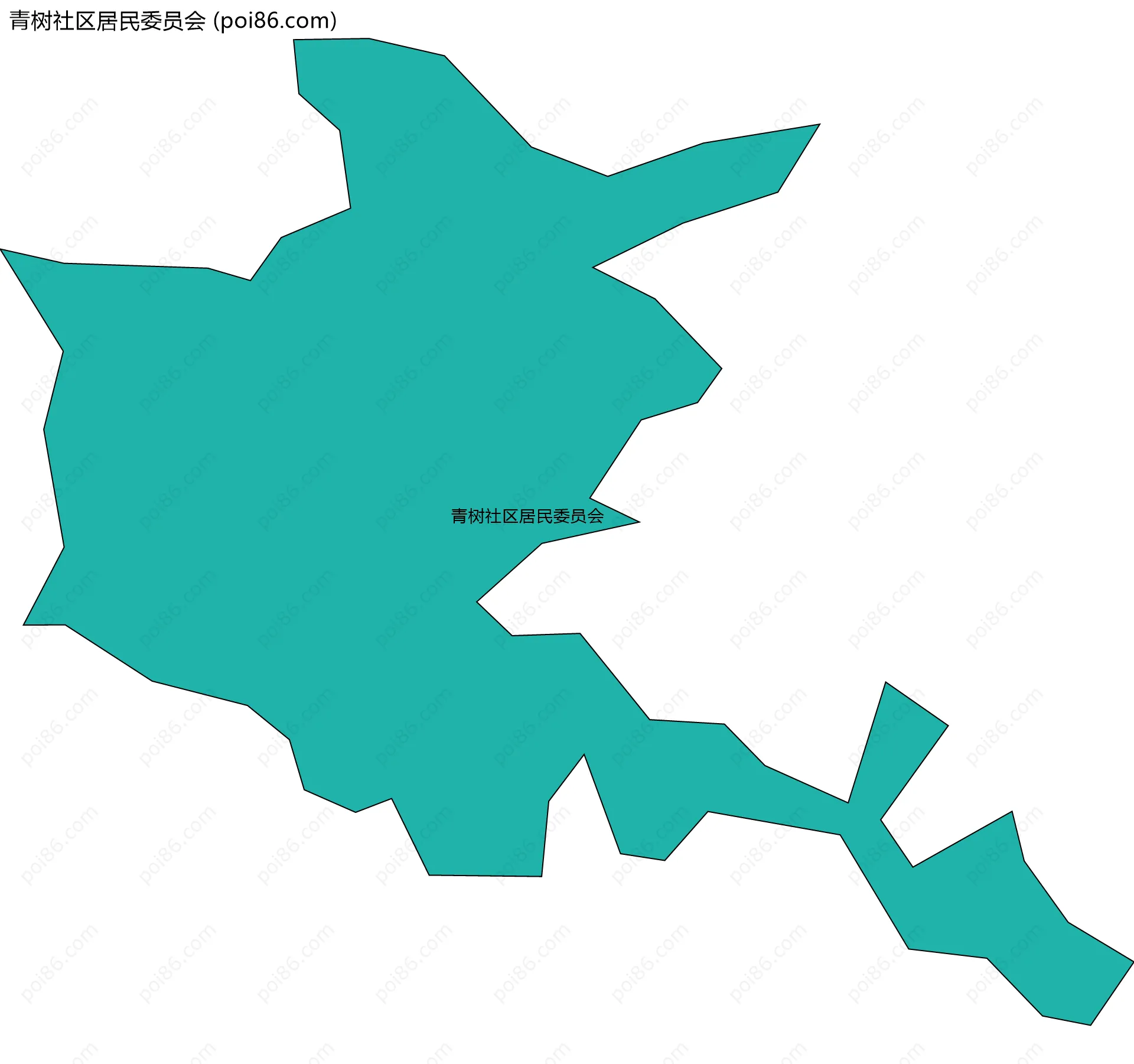 青树社区居民委员会边界地图
