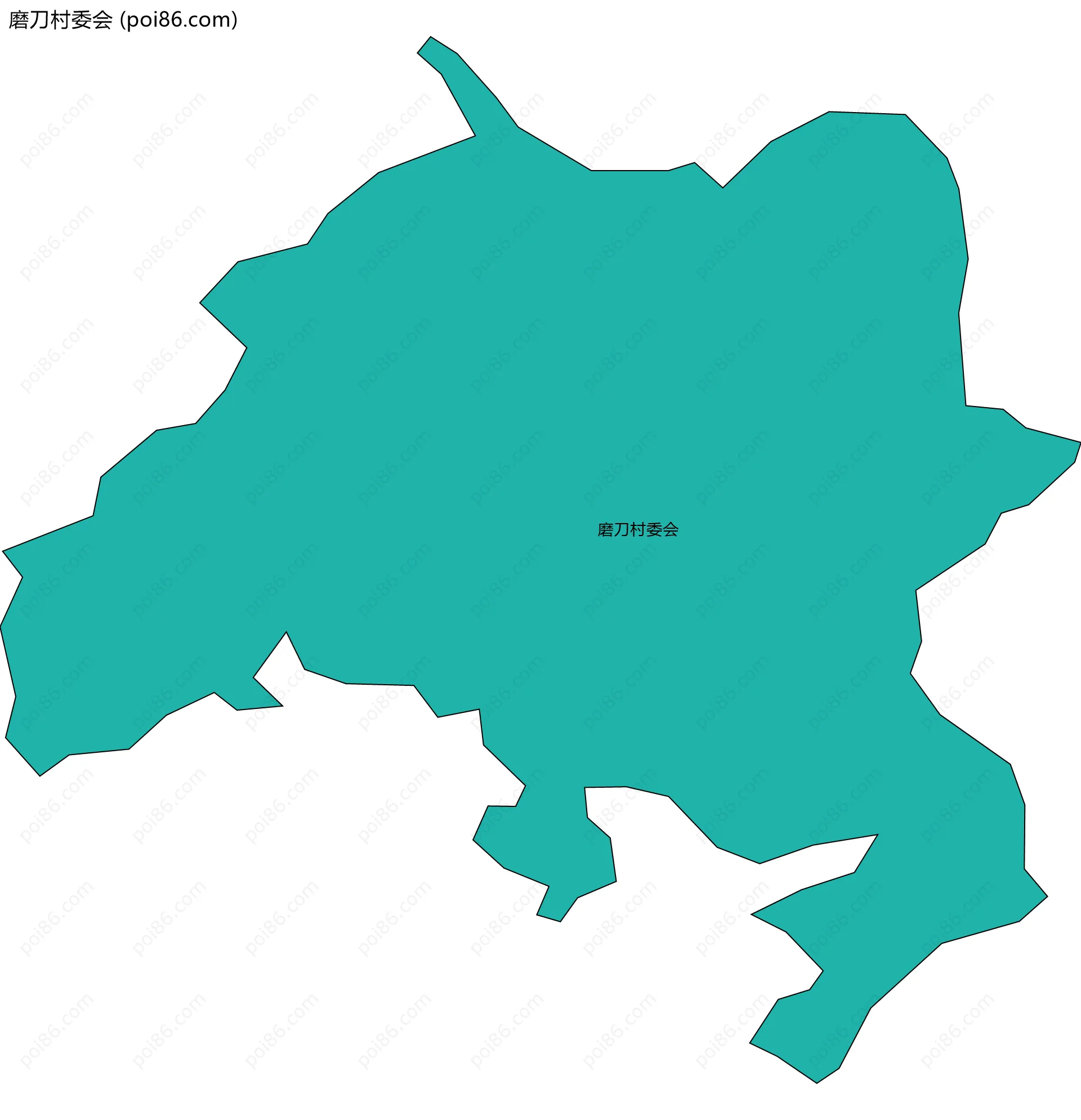 磨刀村委会边界地图