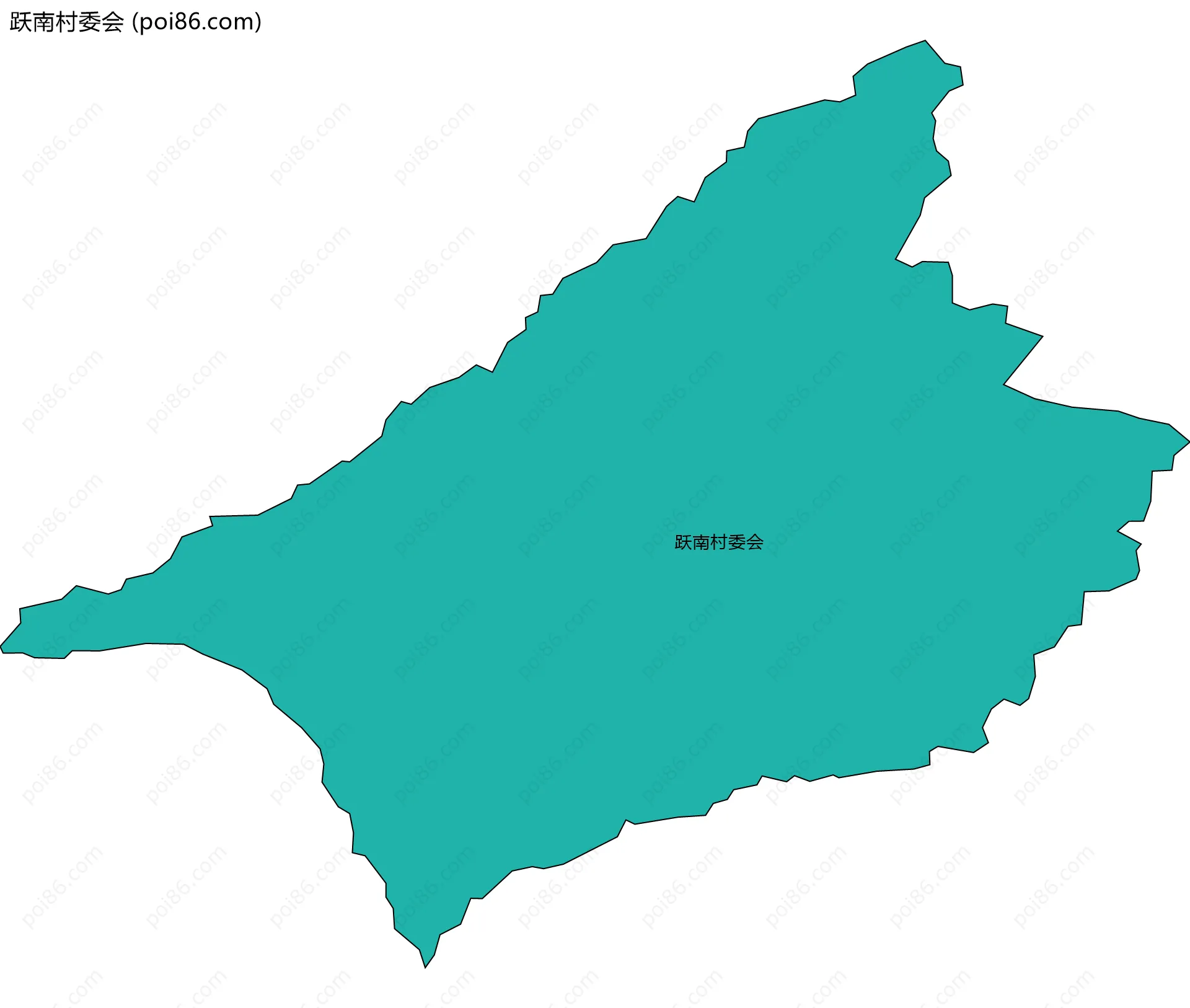 跃南村委会边界地图