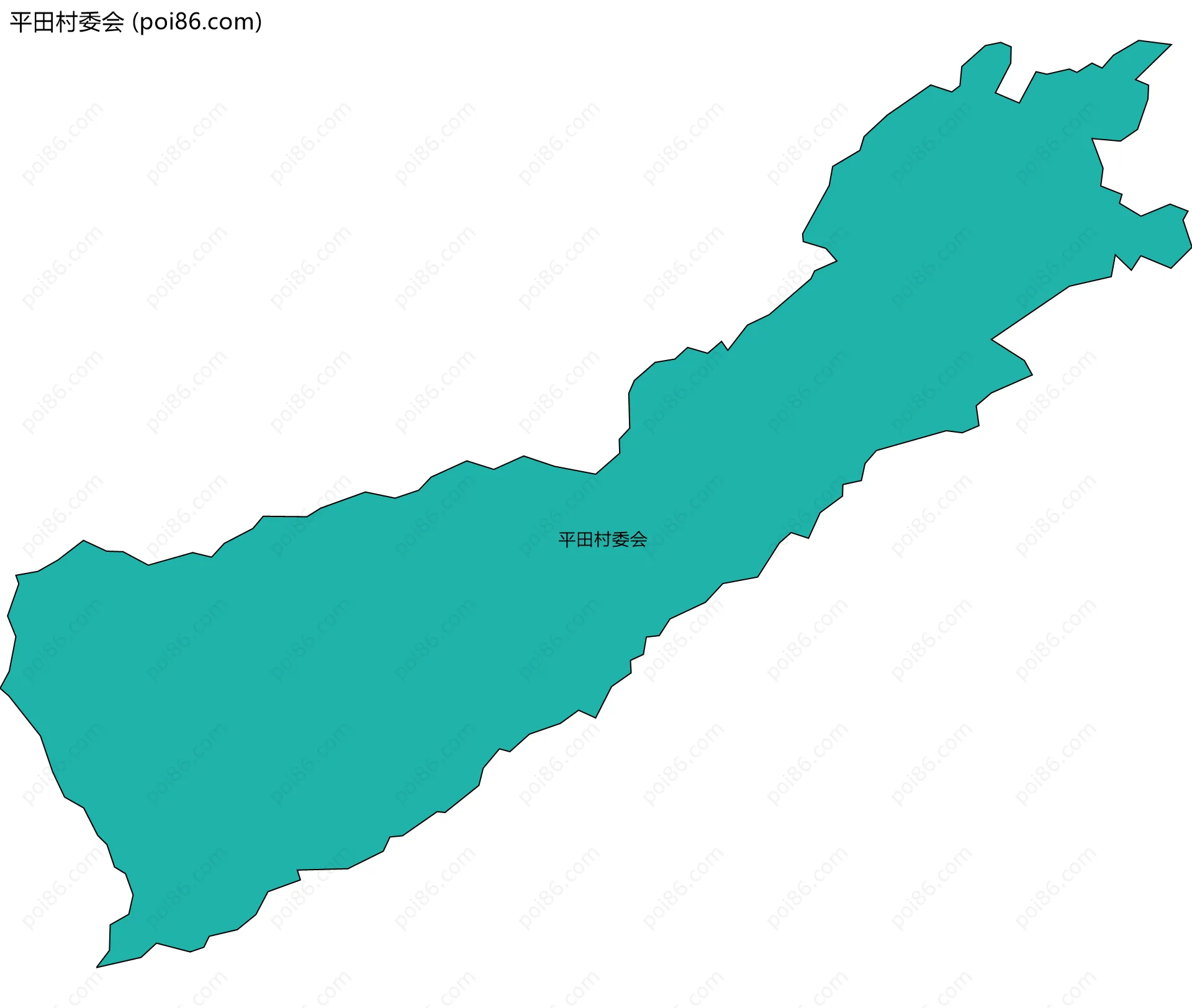 平田村委会边界地图