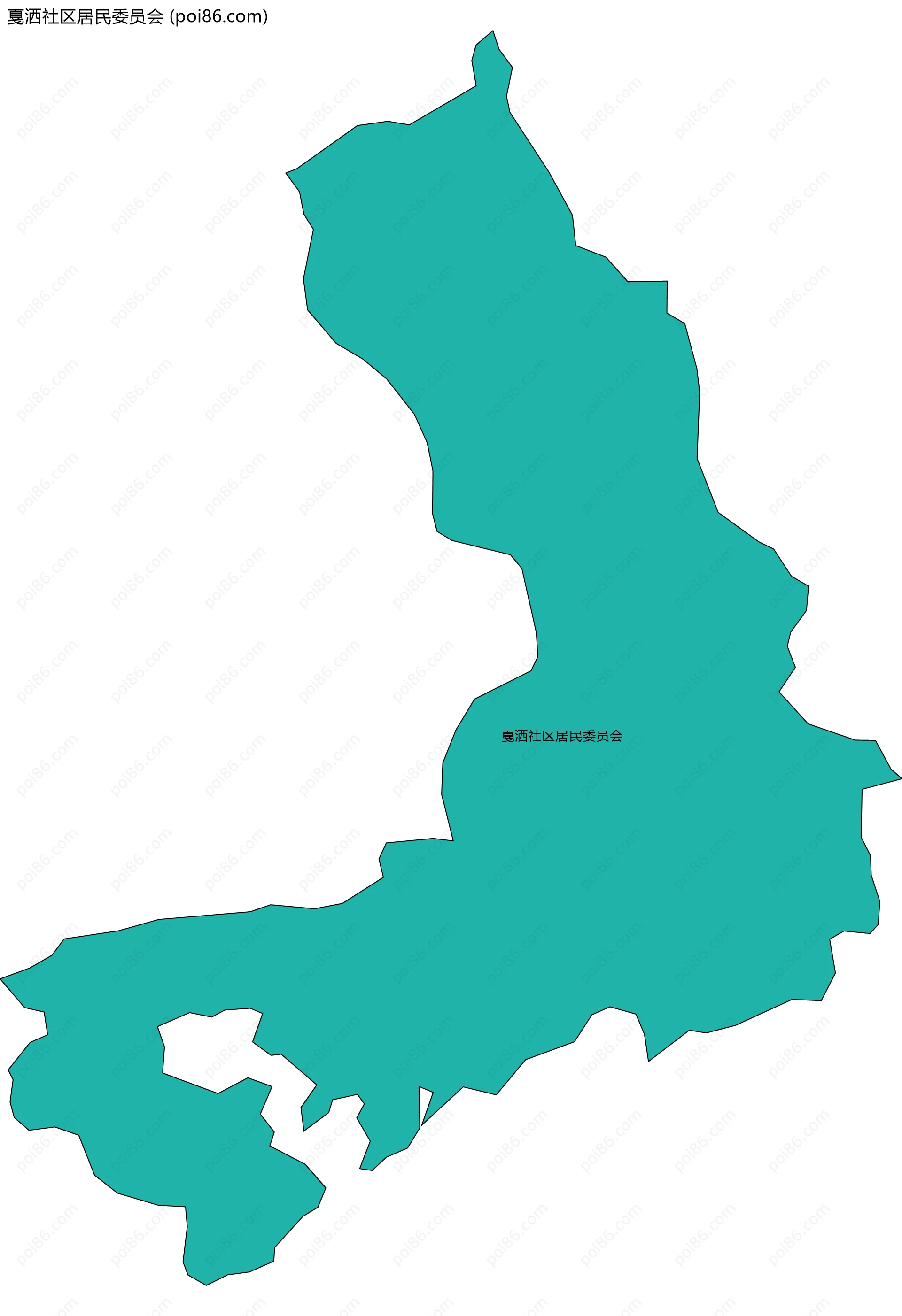 戛洒社区居民委员会边界地图