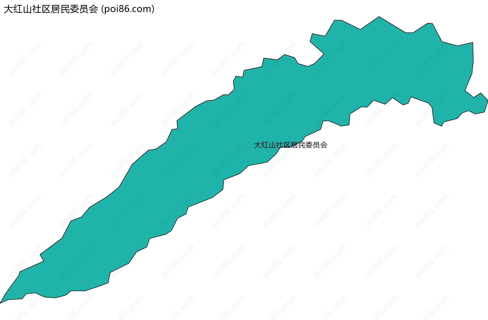 大红山社区居民委员会边界地图