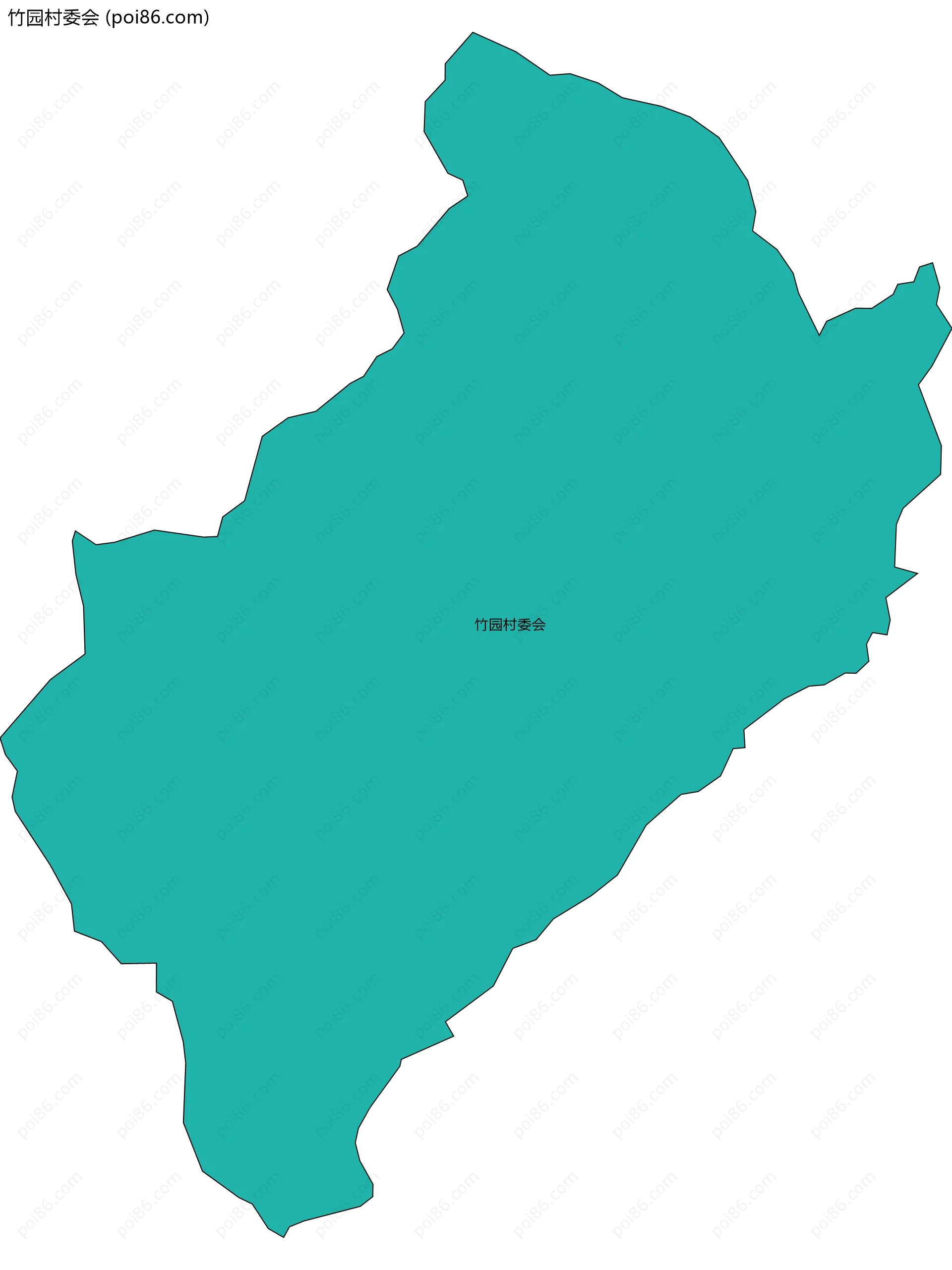 竹园村委会边界地图