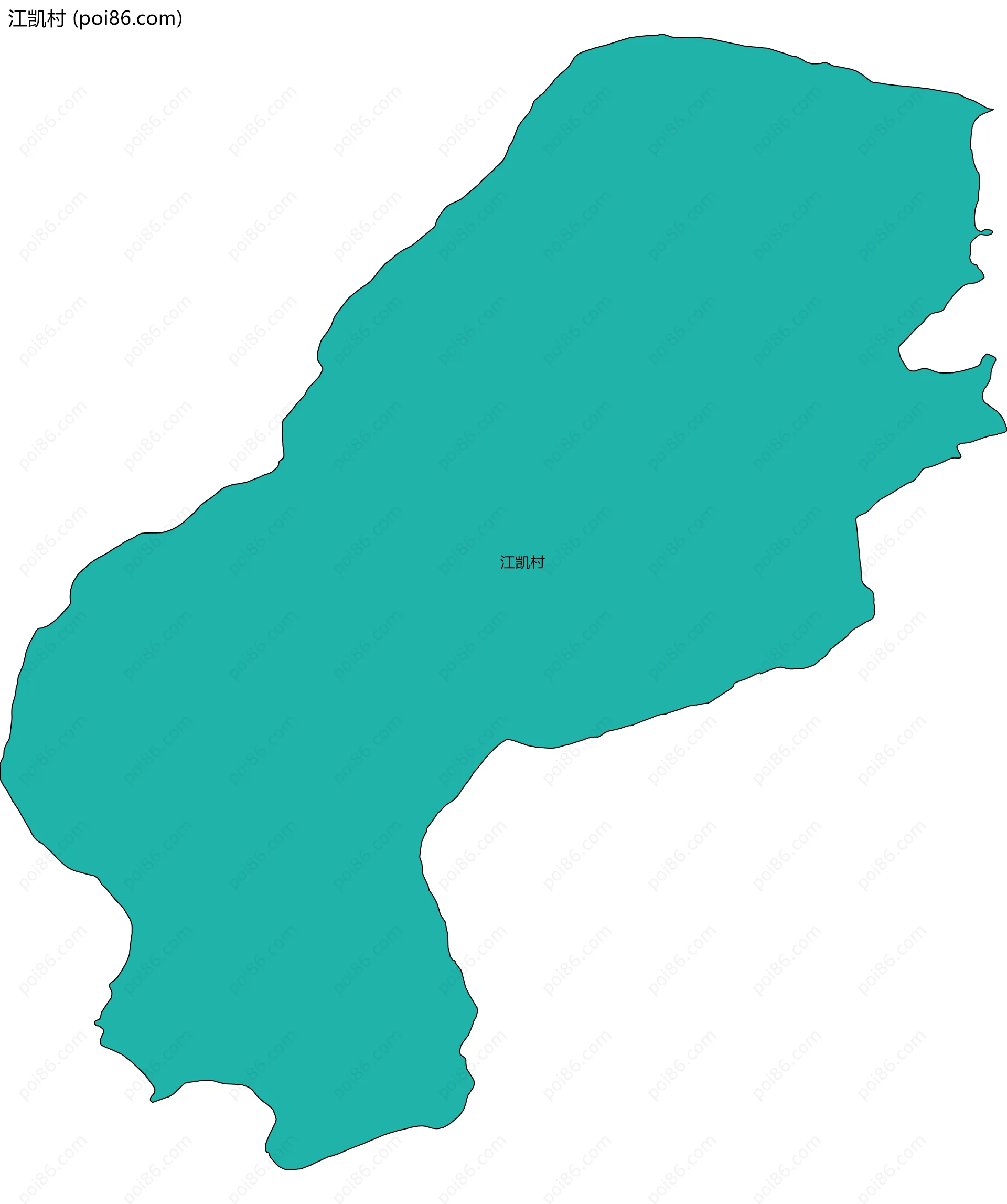 江凯村边界地图