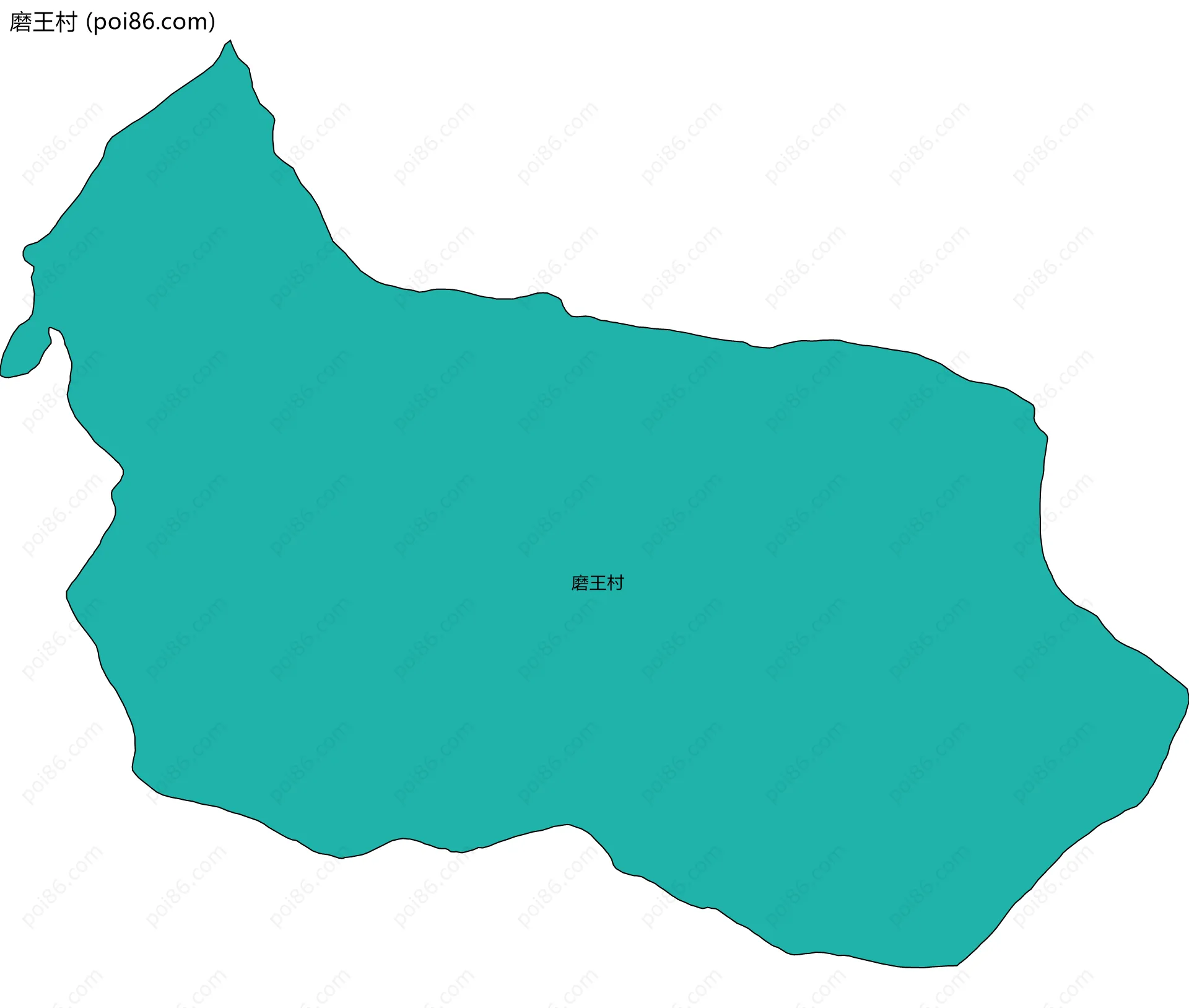 磨王村边界地图