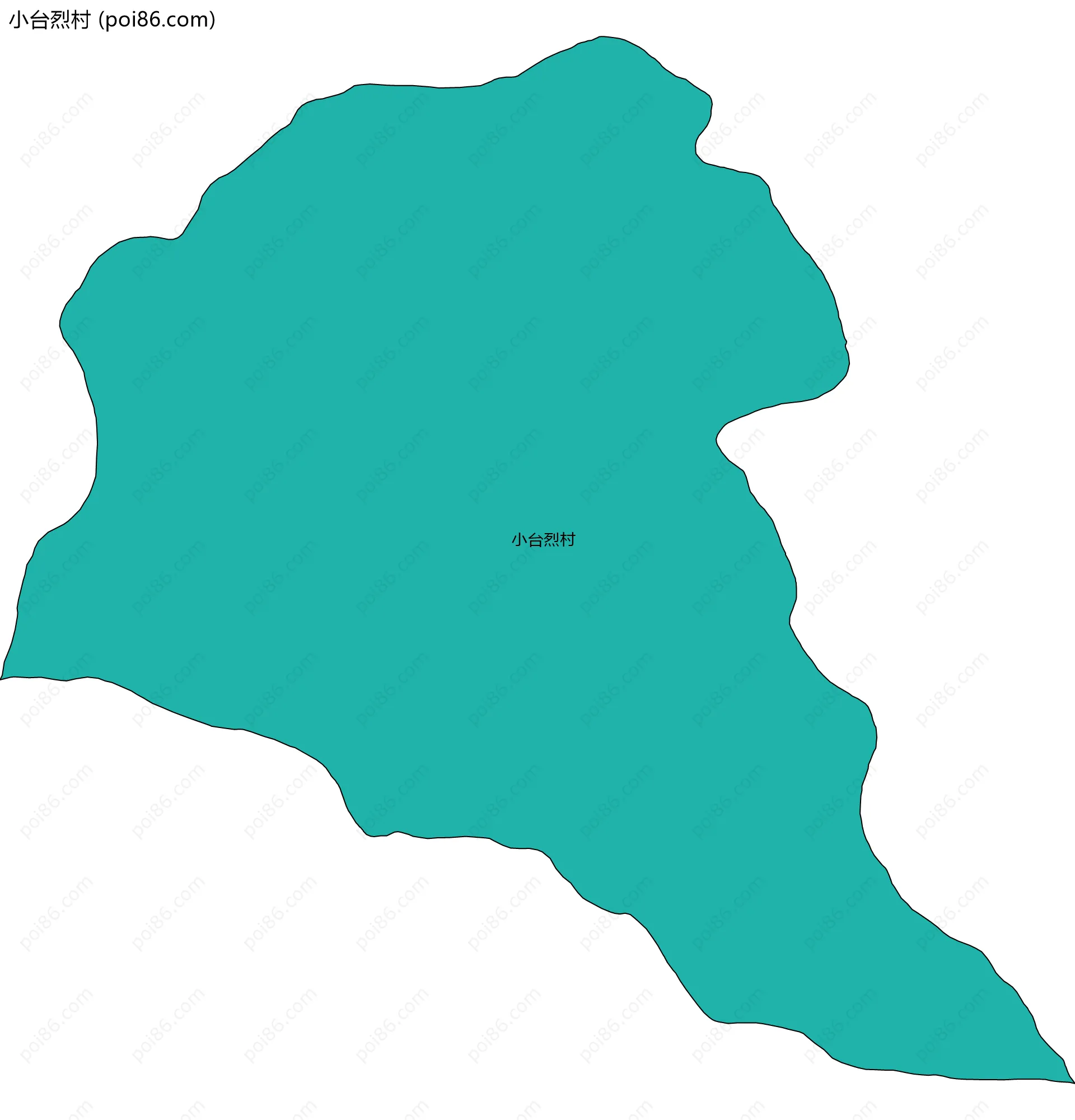 小台烈村边界地图