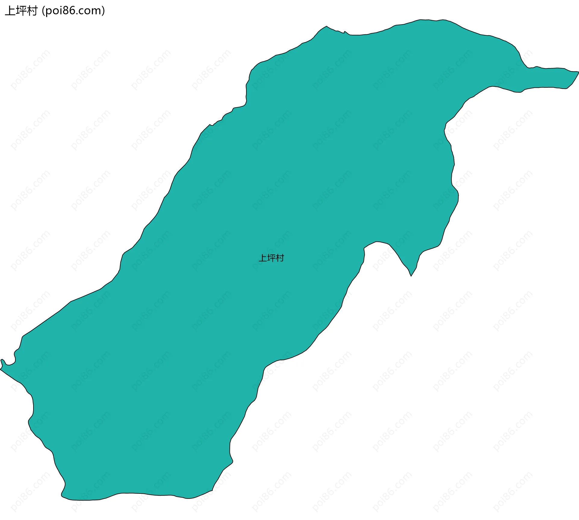 上坪村边界地图